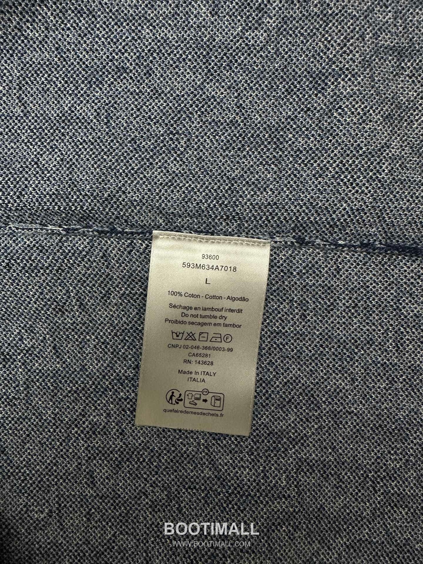 Louis Vuitton Oblique Jacquard Tee Cotton Blue T-Shirt 루이비통 오블리크 자카드 티 코튼 블루 반소매 티셔츠 16