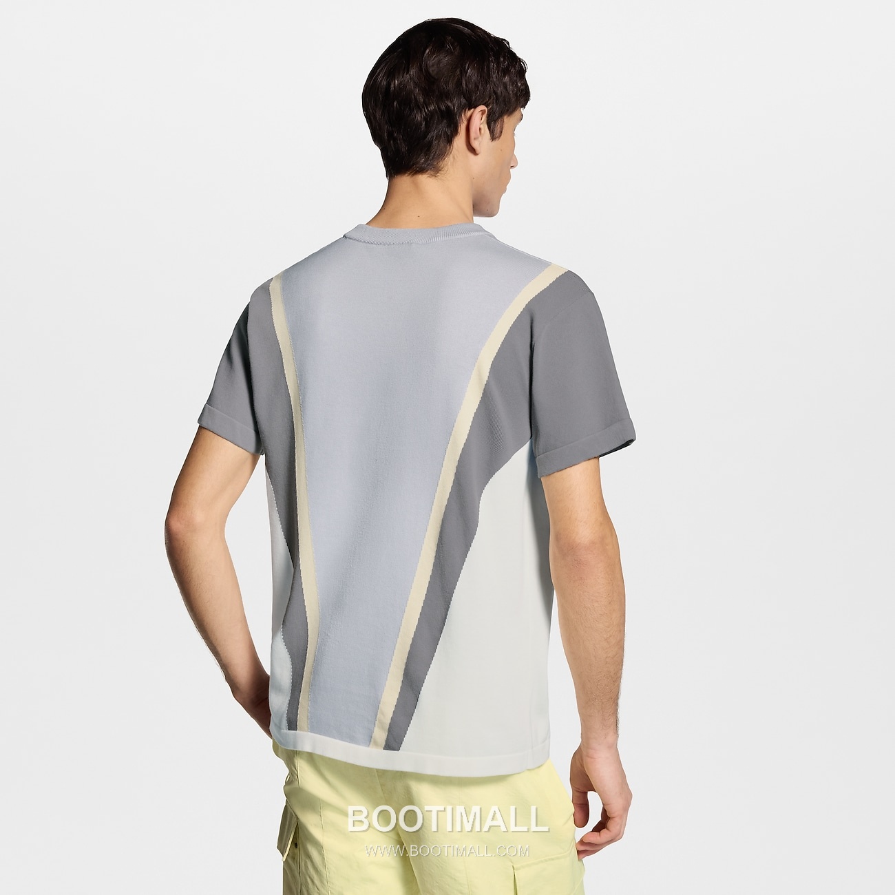 Louis Vuitton Geometric Jacquard Knit Cotton Light Blue T-Shirt 루이비통 지오메트릭 자카드 니트 코튼 라이트 블루 반팔 티셔츠 4