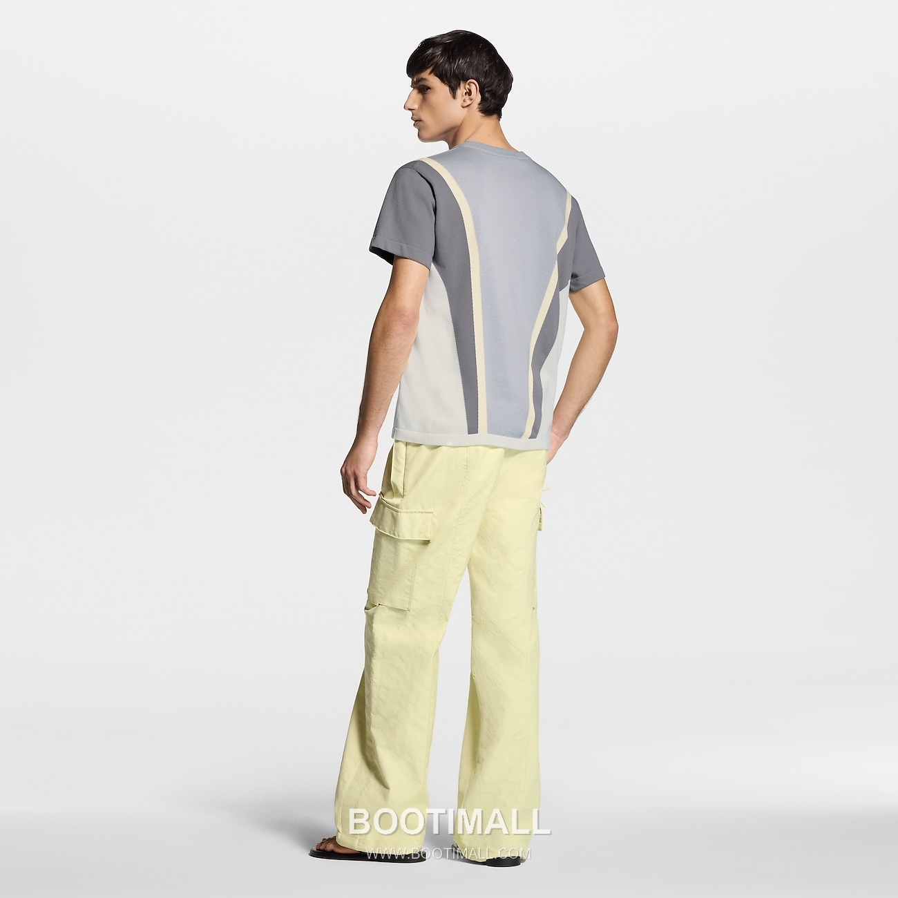 Louis Vuitton Geometric Jacquard Knit Cotton Light Blue T-Shirt 루이비통 지오메트릭 자카드 니트 코튼 라이트 블루 반팔 티셔츠 5