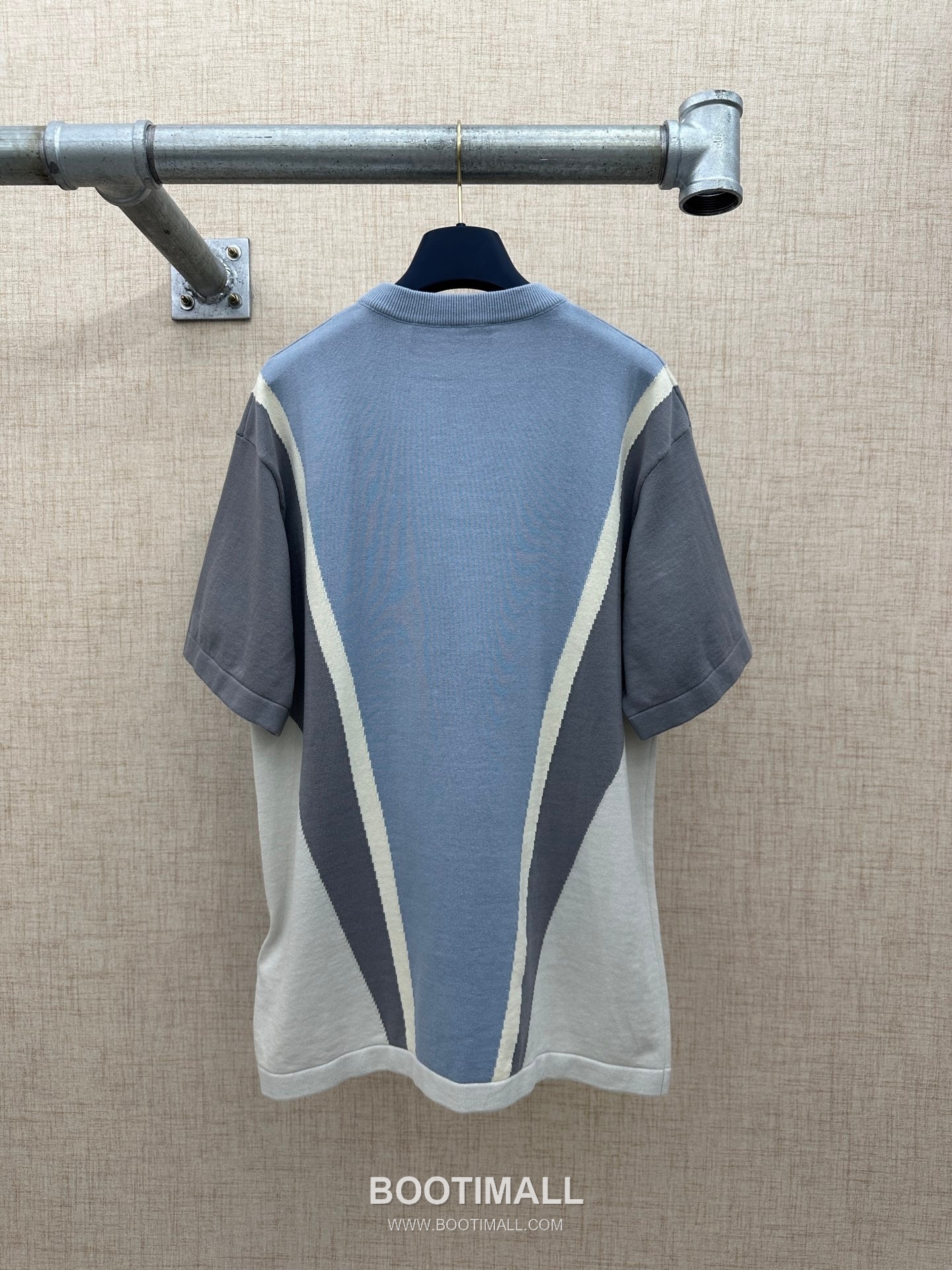 Louis Vuitton Geometric Jacquard Knit Cotton Light Blue T-Shirt 루이비통 지오메트릭 자카드 니트 코튼 라이트 블루 반팔 티셔츠 7