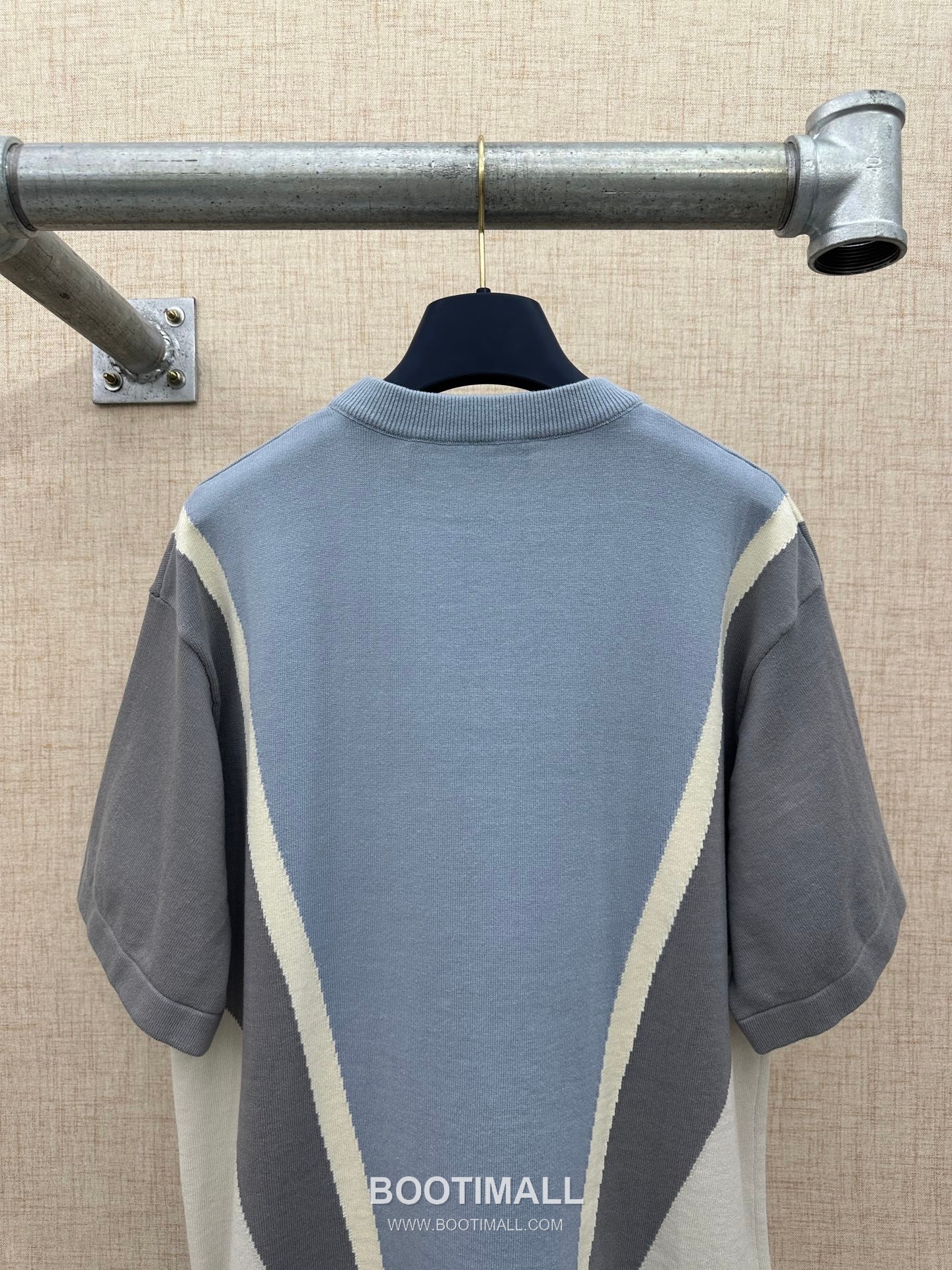 Louis Vuitton Geometric Jacquard Knit Cotton Light Blue T-Shirt 루이비통 지오메트릭 자카드 니트 코튼 라이트 블루 반팔 티셔츠 10