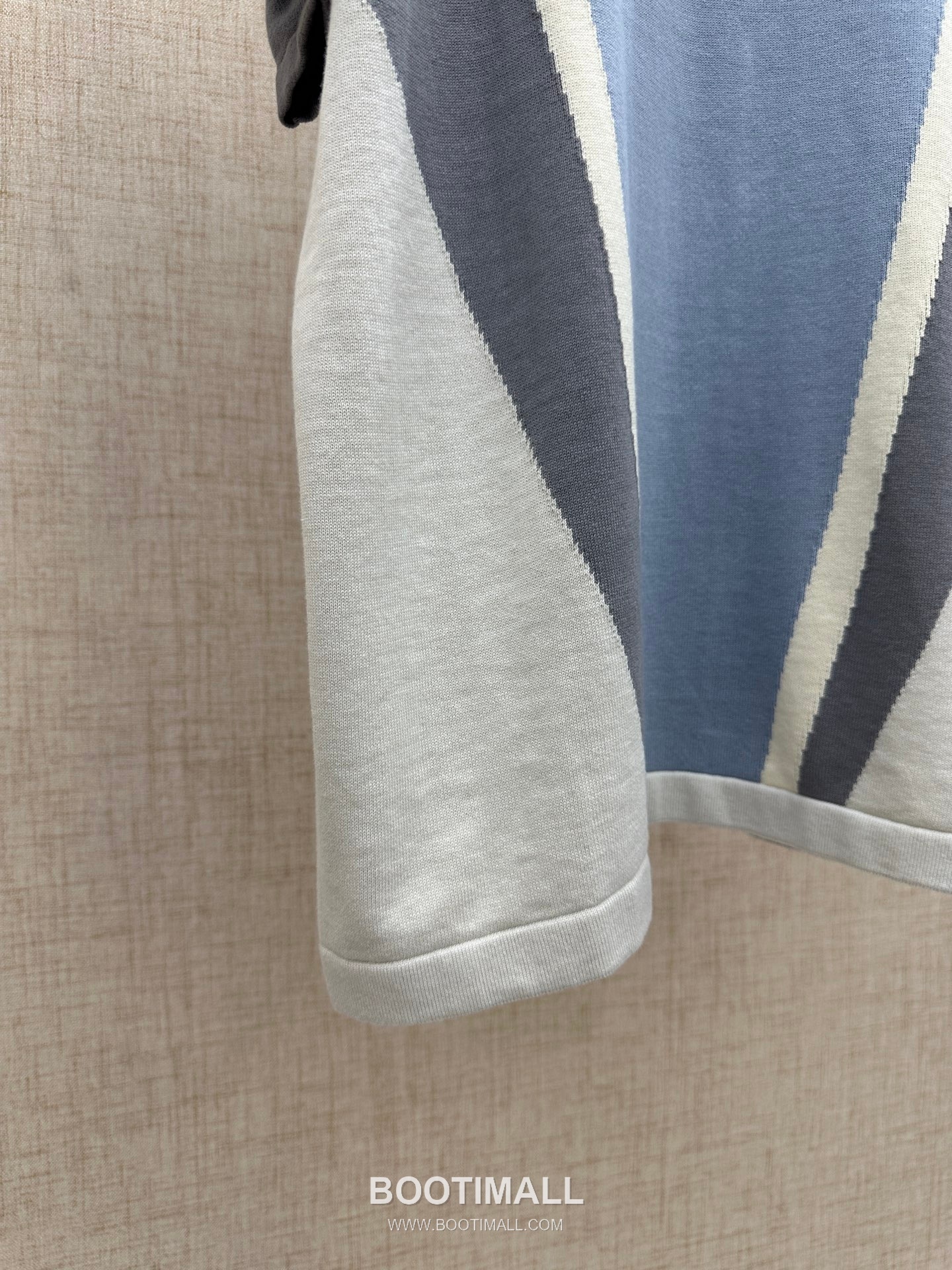 Louis Vuitton Geometric Jacquard Knit Cotton Light Blue T-Shirt 루이비통 지오메트릭 자카드 니트 코튼 라이트 블루 반팔 티셔츠 11