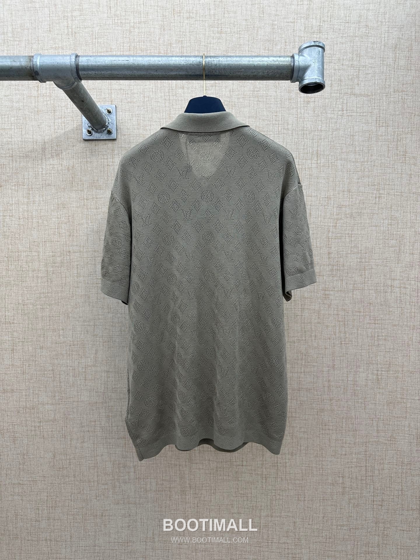 Louis Vuitton Monogram Mesh Polo Cotton Tencel Blend Khaki Polo Shirt 루이비통 모노그램 메쉬 폴로 코튼 텐셀 블렌드 카키 폴로 셔츠 7