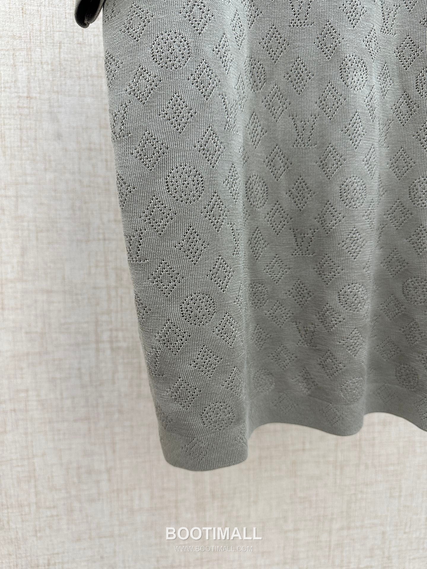 Louis Vuitton Monogram Mesh Polo Cotton Tencel Blend Khaki Polo Shirt 루이비통 모노그램 메쉬 폴로 코튼 텐셀 블렌드 카키 폴로 셔츠 11