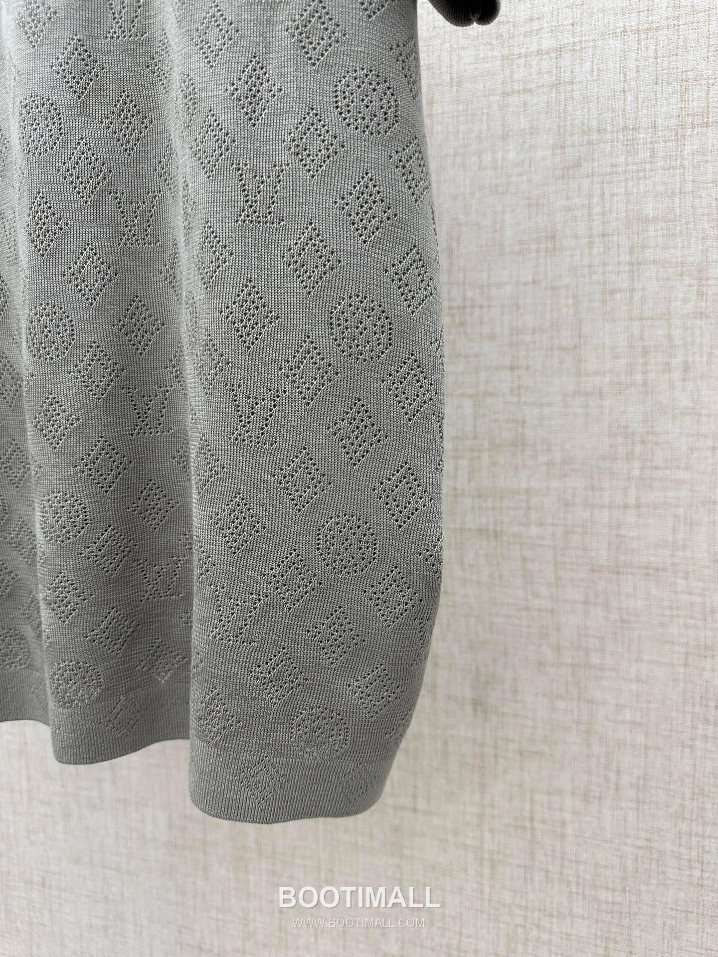 Louis Vuitton Monogram Mesh Polo Cotton Tencel Blend Khaki Polo Shirt 루이비통 모노그램 메쉬 폴로 코튼 텐셀 블렌드 카키 폴로 셔츠 12