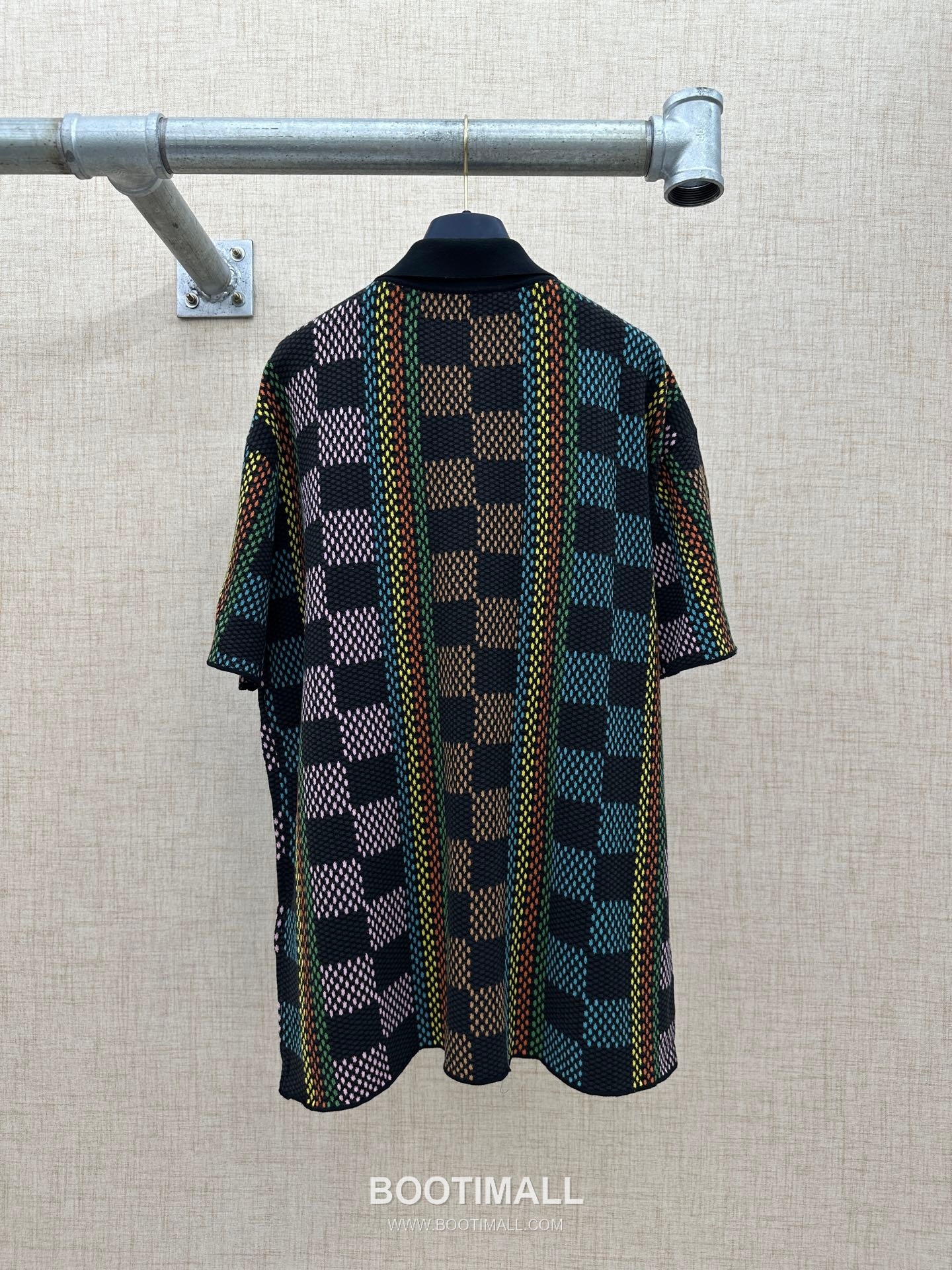 Louis Vuitton Damier Jacquard Short Cotton Black Shirt 루이비통 다미에 자카드 반팔 코튼 블랙 셔츠 8