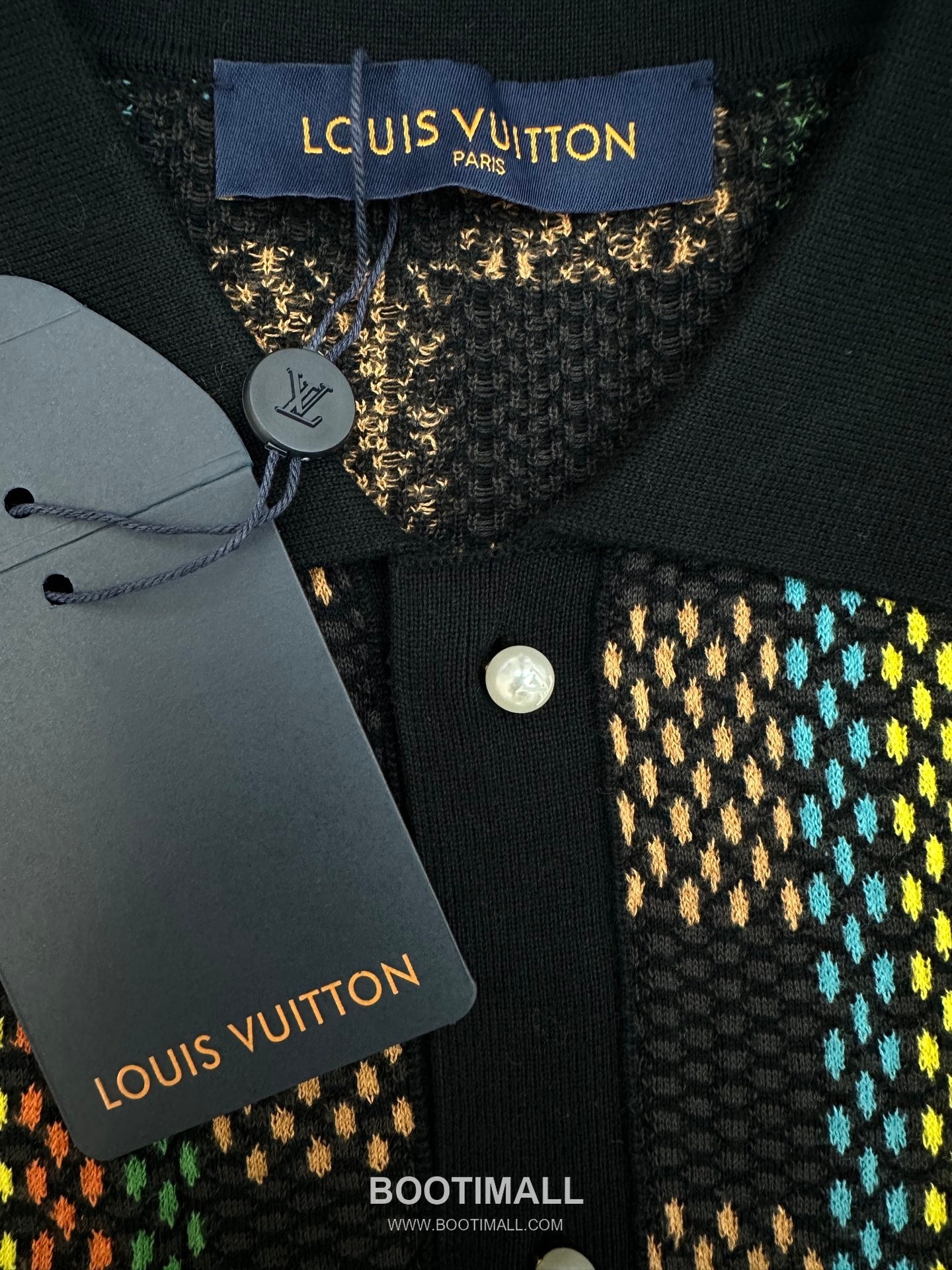 Louis Vuitton Damier Jacquard Short Cotton Black Shirt 루이비통 다미에 자카드 반팔 코튼 블랙 셔츠 10