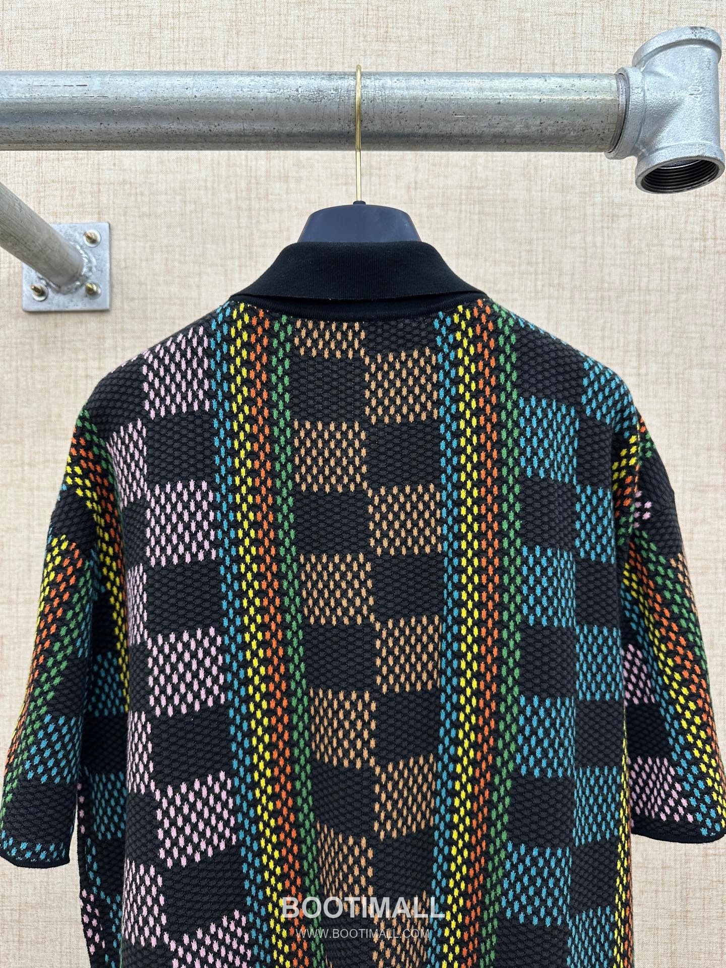 Louis Vuitton Damier Jacquard Short Cotton Black Shirt 루이비통 다미에 자카드 반팔 코튼 블랙 셔츠 11