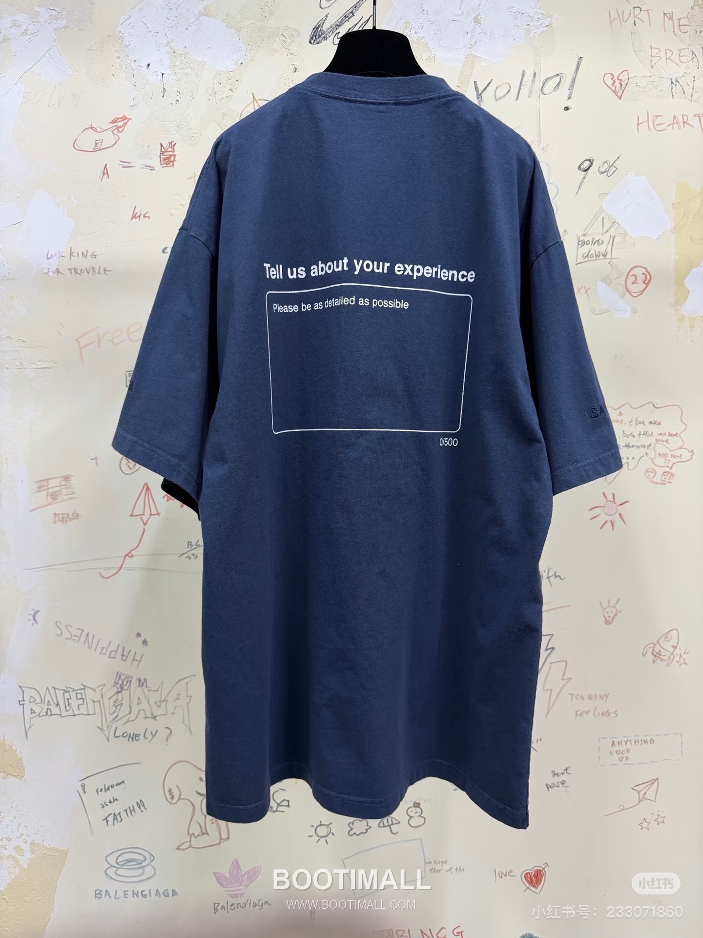 Balenciaga Star Embroidery Tee Cotton Blue T-Shirt 발렌시아가 스타 자수 티 코튼 블루 반팔 티셔츠 4