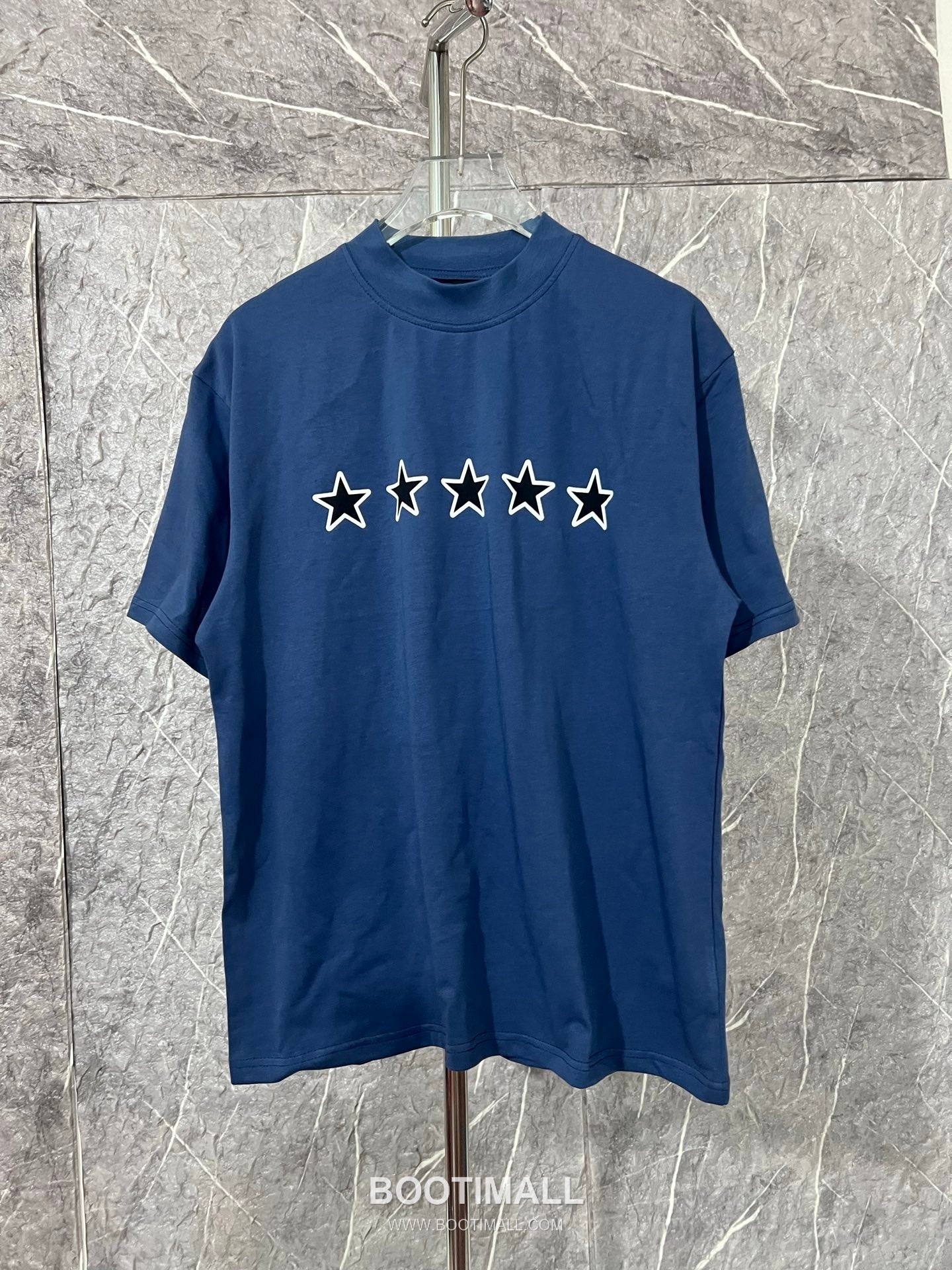 Balenciaga Star Embroidery Tee Cotton Blue T-Shirt 발렌시아가 스타 자수 티 코튼 블루 반팔 티셔츠 10