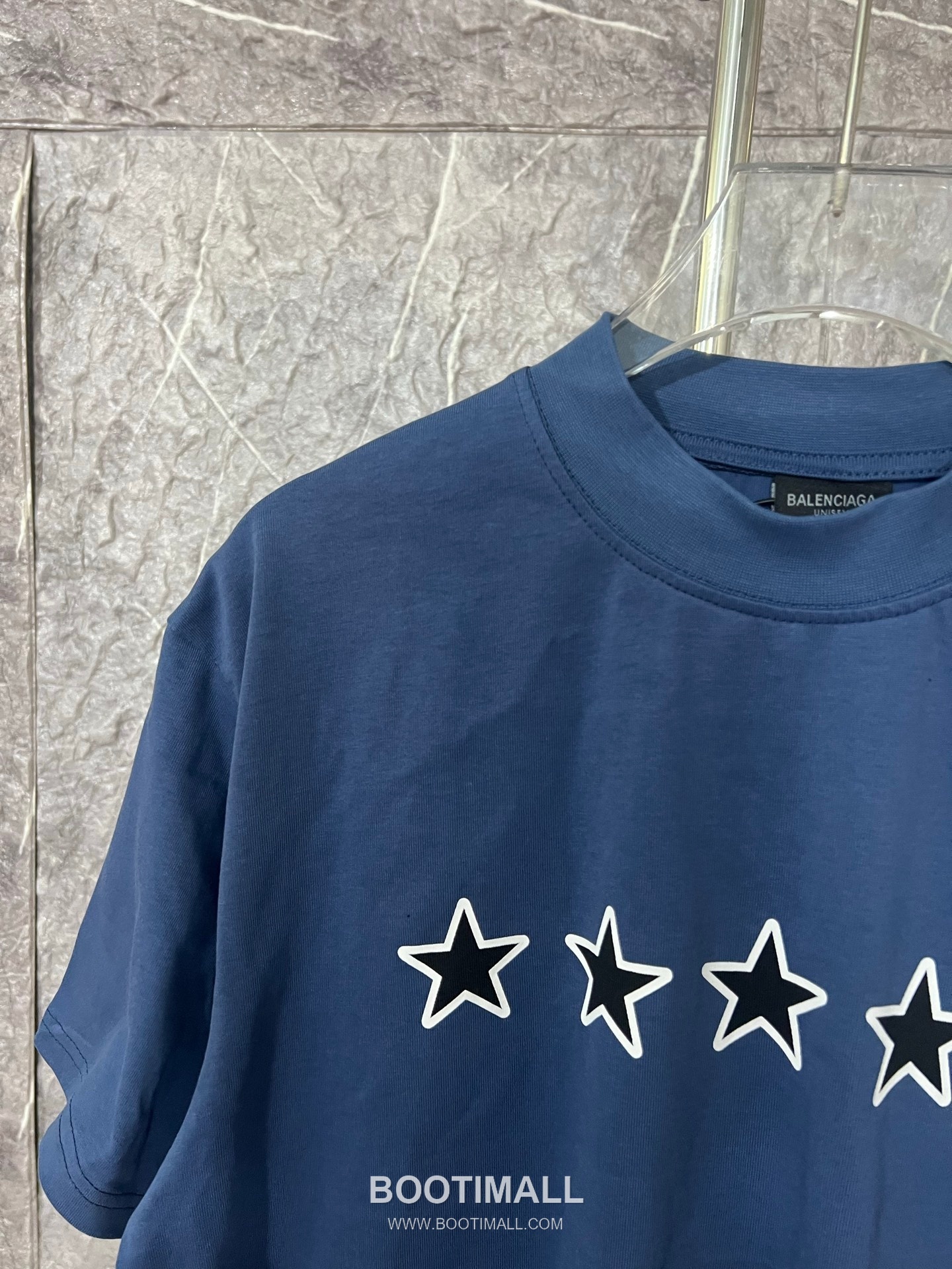 Balenciaga Star Embroidery Tee Cotton Blue T-Shirt 발렌시아가 스타 자수 티 코튼 블루 반팔 티셔츠 11