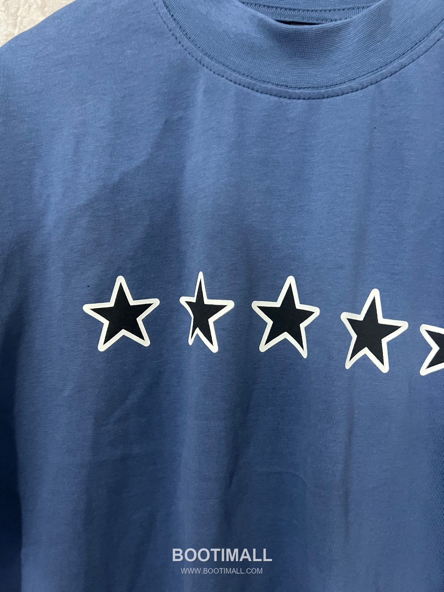 Balenciaga Star Embroidery Tee Cotton Blue T-Shirt 발렌시아가 스타 자수 티 코튼 블루 반팔 티셔츠 12