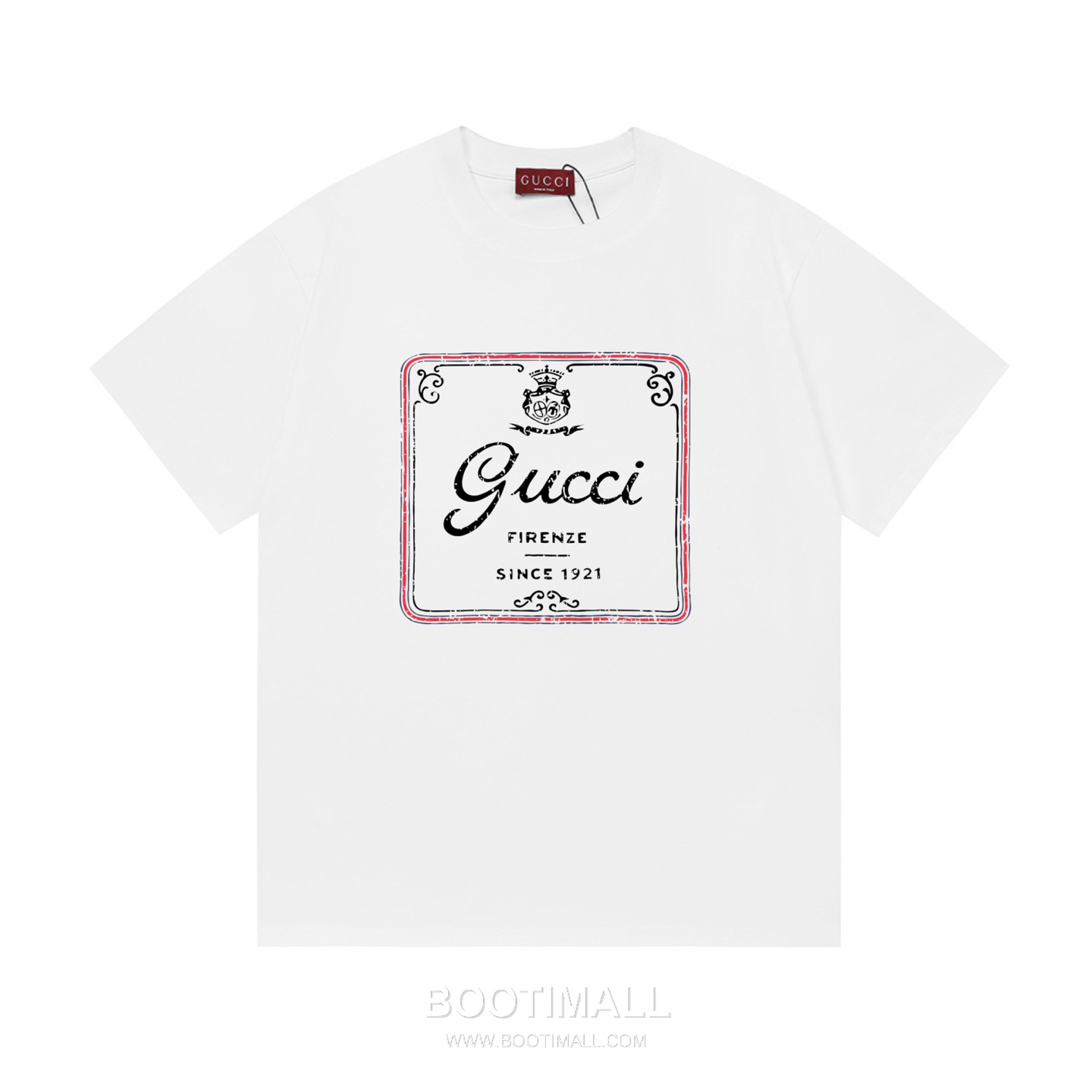 Gucci Crown 1921 Logo Tee Cotton White T-Shirt 구찌 크라운 1921 로고 티 코튼 화이트 반소매 티셔츠 5