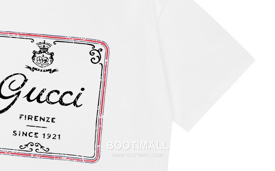 Gucci Crown 1921 Logo Tee Cotton White T-Shirt 구찌 크라운 1921 로고 티 코튼 화이트 반소매 티셔츠 9