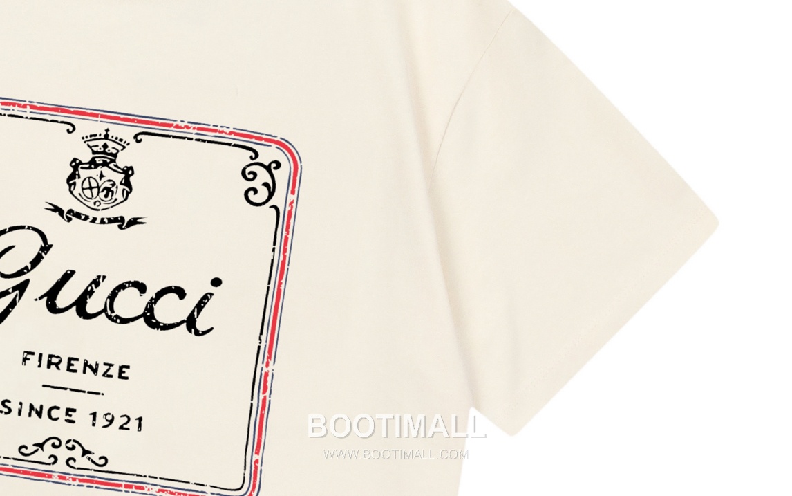 Gucci Crown 1921 Logo Tee Cotton White T-Shirt 구찌 크라운 1921 로고 티 코튼 화이트 반소매 티셔츠 9