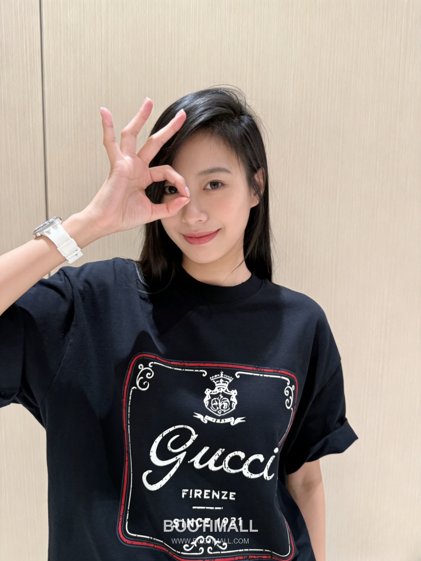 Gucci Crown 1921 Logo Tee Cotton White T-Shirt 구찌 크라운 1921 로고 티 코튼 화이트 반소매 티셔츠 2