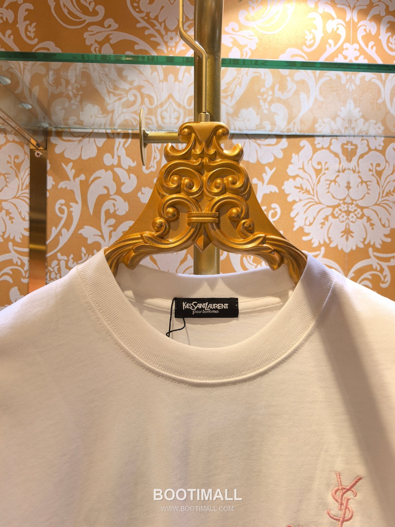 Saint Laurent Embossed Logo Tee Black T-Shirt 생로랑 엠보 로고 티 블랙 티셔츠 4