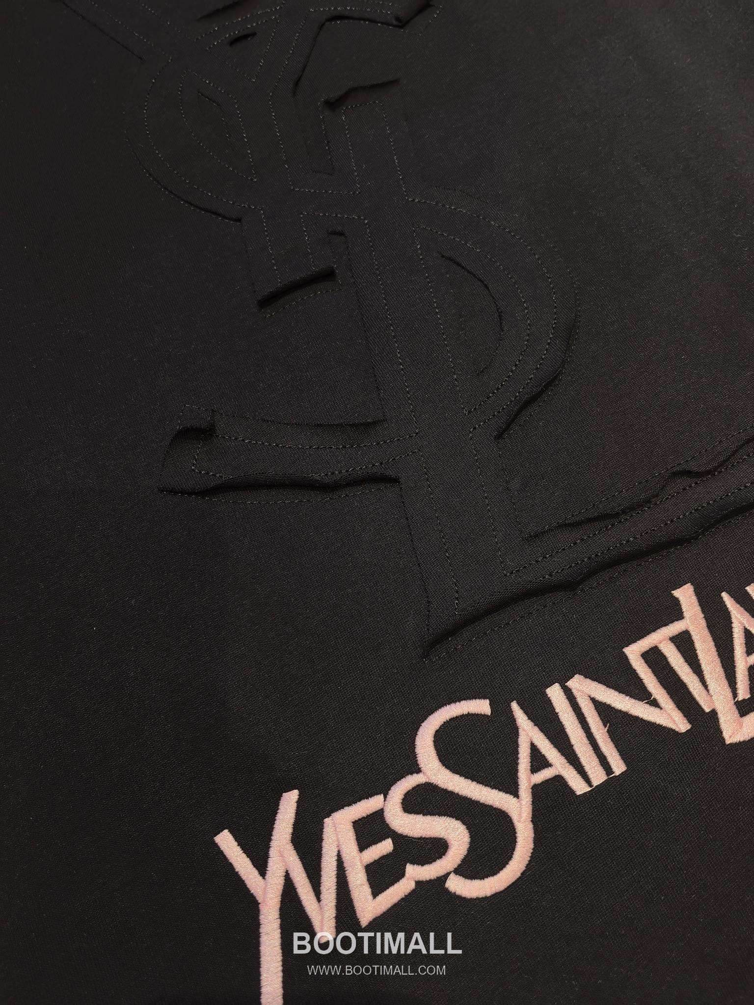 Saint Laurent Embossed Logo Tee Black T-Shirt 생로랑 엠보 로고 티 블랙 티셔츠 8