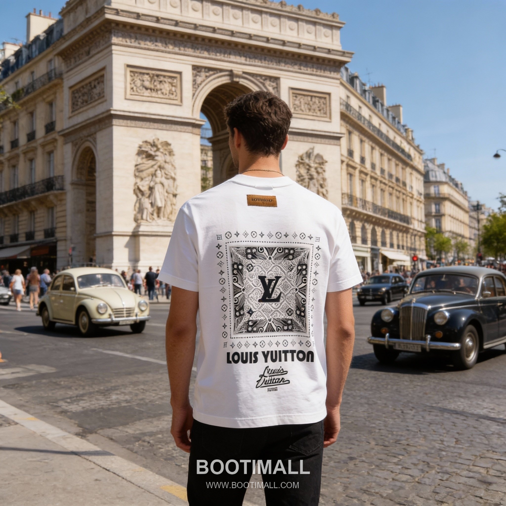 Louis Vuitton Monogram Bandana Tee Black T-Shirt 루이비통 모노그램 반다나 티 블랙 반팔 티셔츠 1