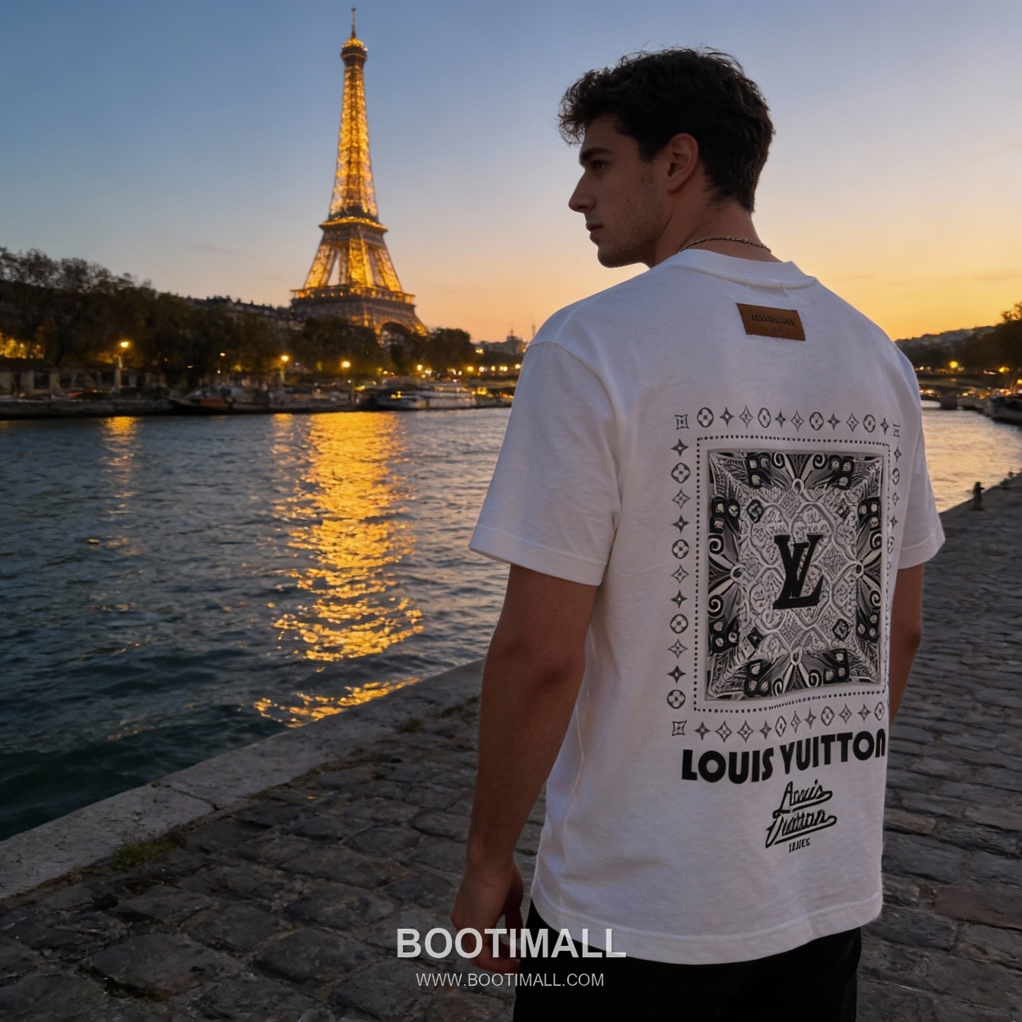 Louis Vuitton Monogram Bandana Tee Black T-Shirt 루이비통 모노그램 반다나 티 블랙 반팔 티셔츠 2