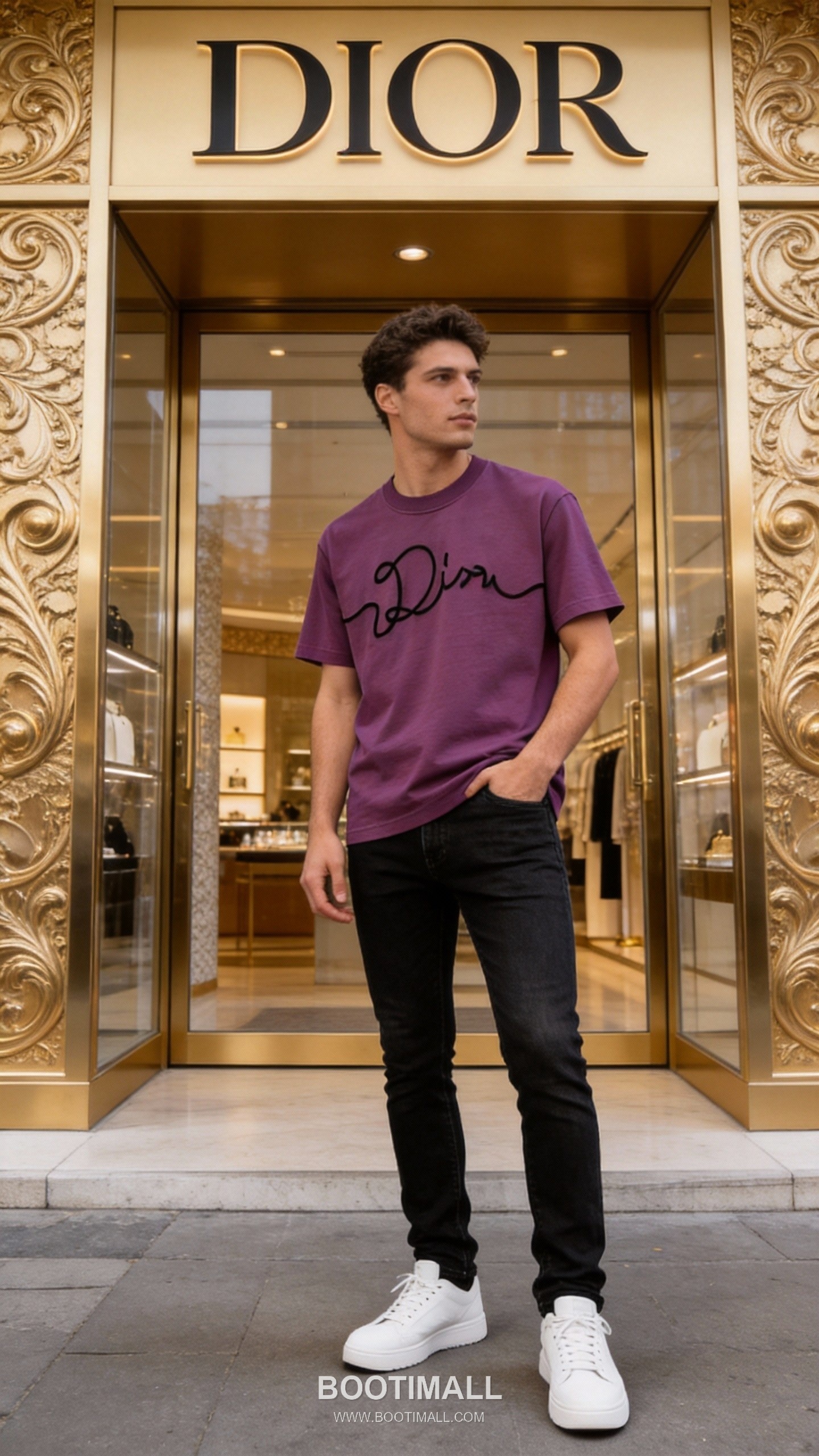 Dior Wave Embroidery Tee Black T-Shirt 디올 웨이브 자수 티 블랙 반팔 티셔츠 4