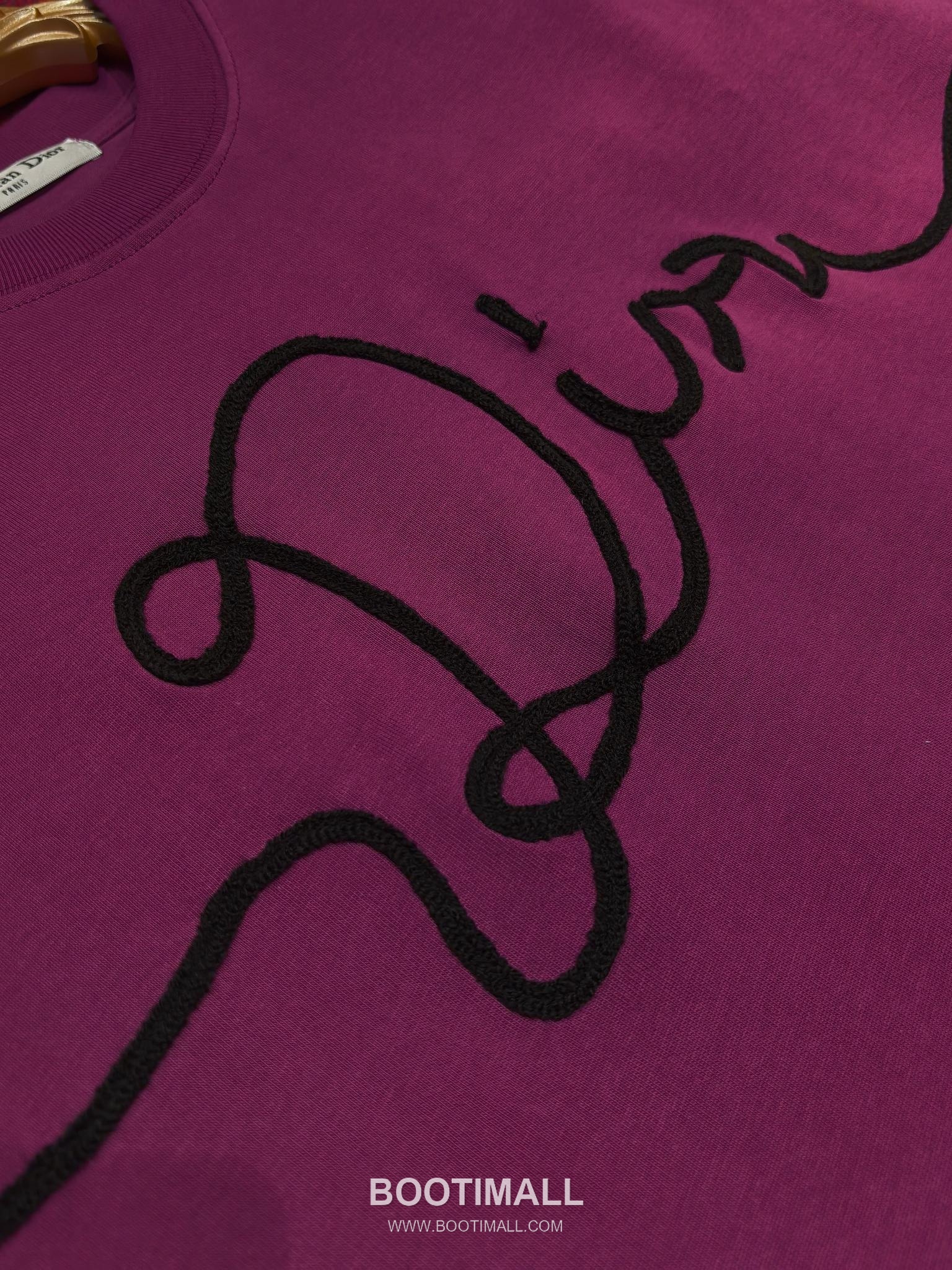 Dior Wave Embroidery Tee Black T-Shirt 디올 웨이브 자수 티 블랙 반팔 티셔츠 8