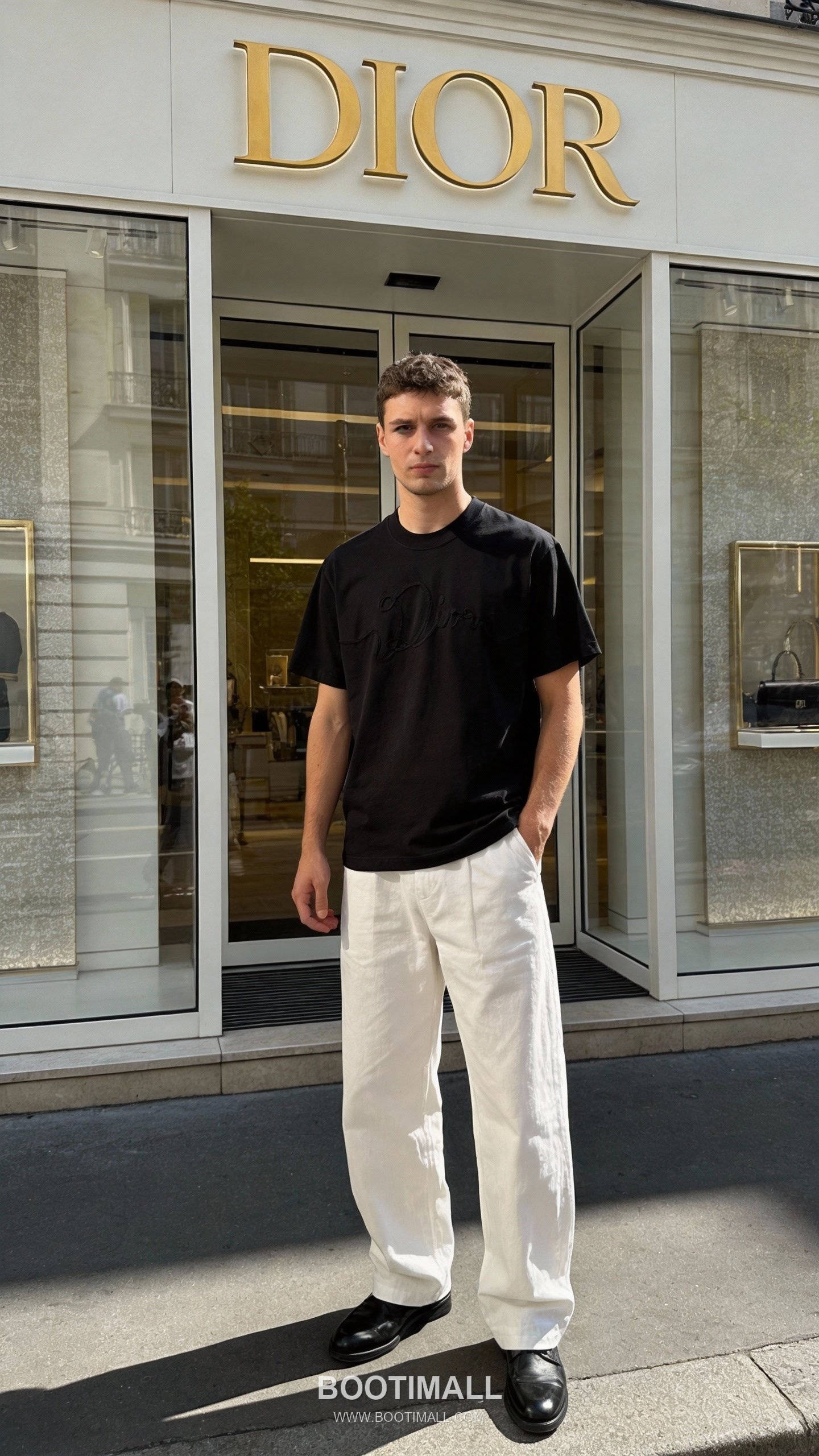 Dior Wave Embroidery Tee Black T-Shirt 디올 웨이브 자수 티 블랙 반팔 티셔츠 1