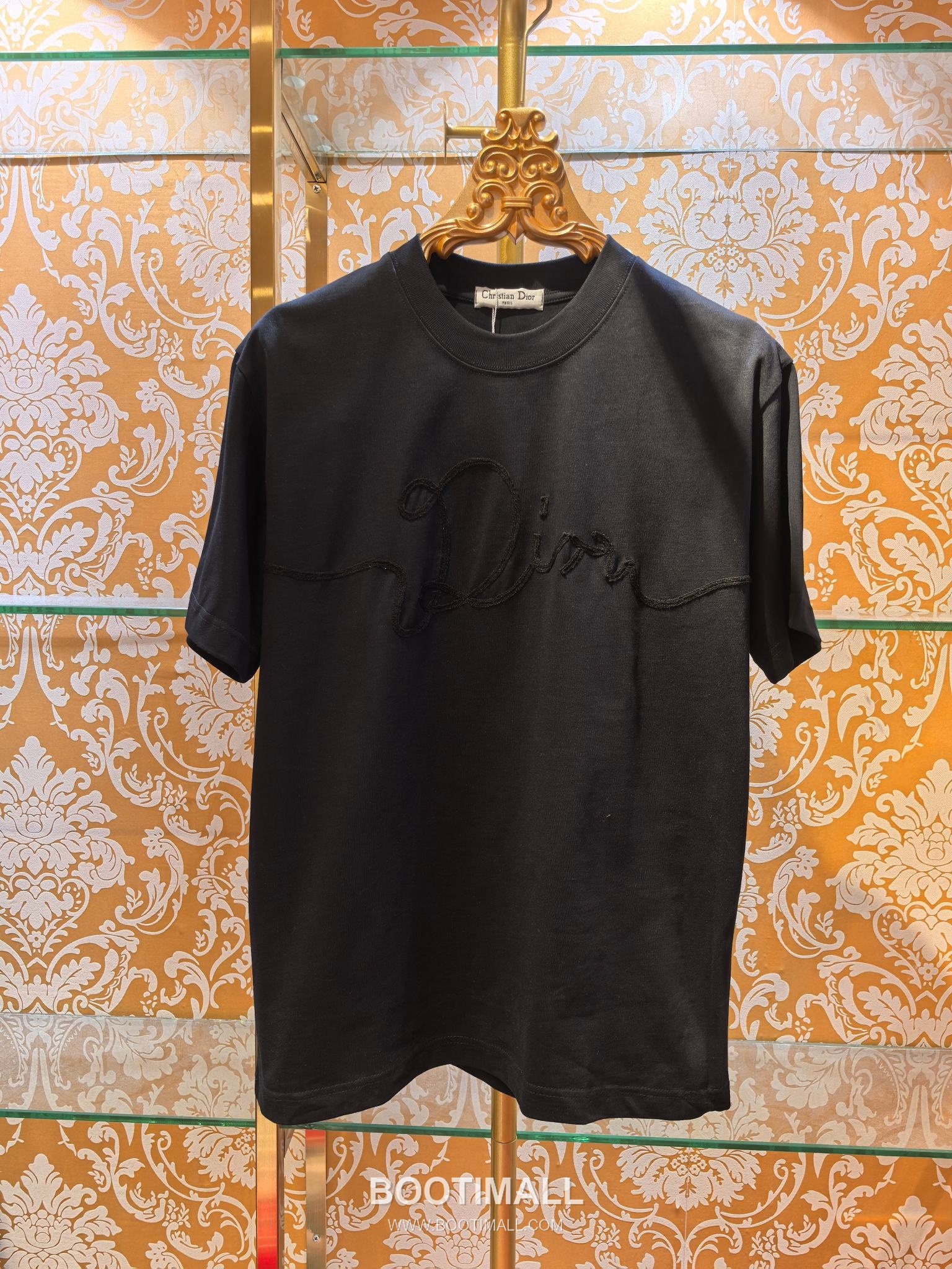 Dior Wave Embroidery Tee Black T-Shirt 디올 웨이브 자수 티 블랙 반팔 티셔츠 4