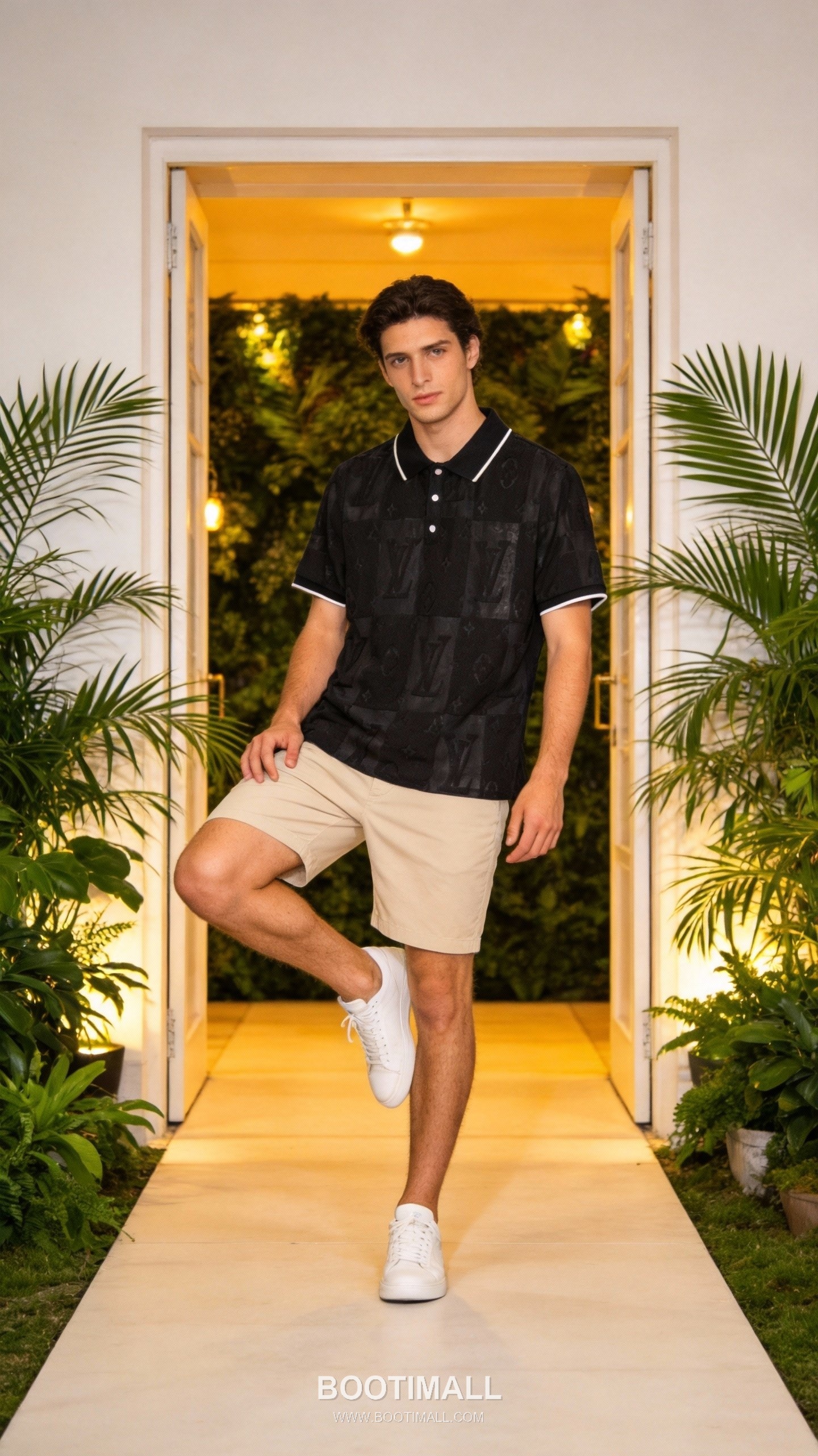 Louis Vuitton DG Jacquard Knit Polo White Polo Shirt 루이비통 DG 자카드 니트 폴로 화이트 폴로 셔츠 2