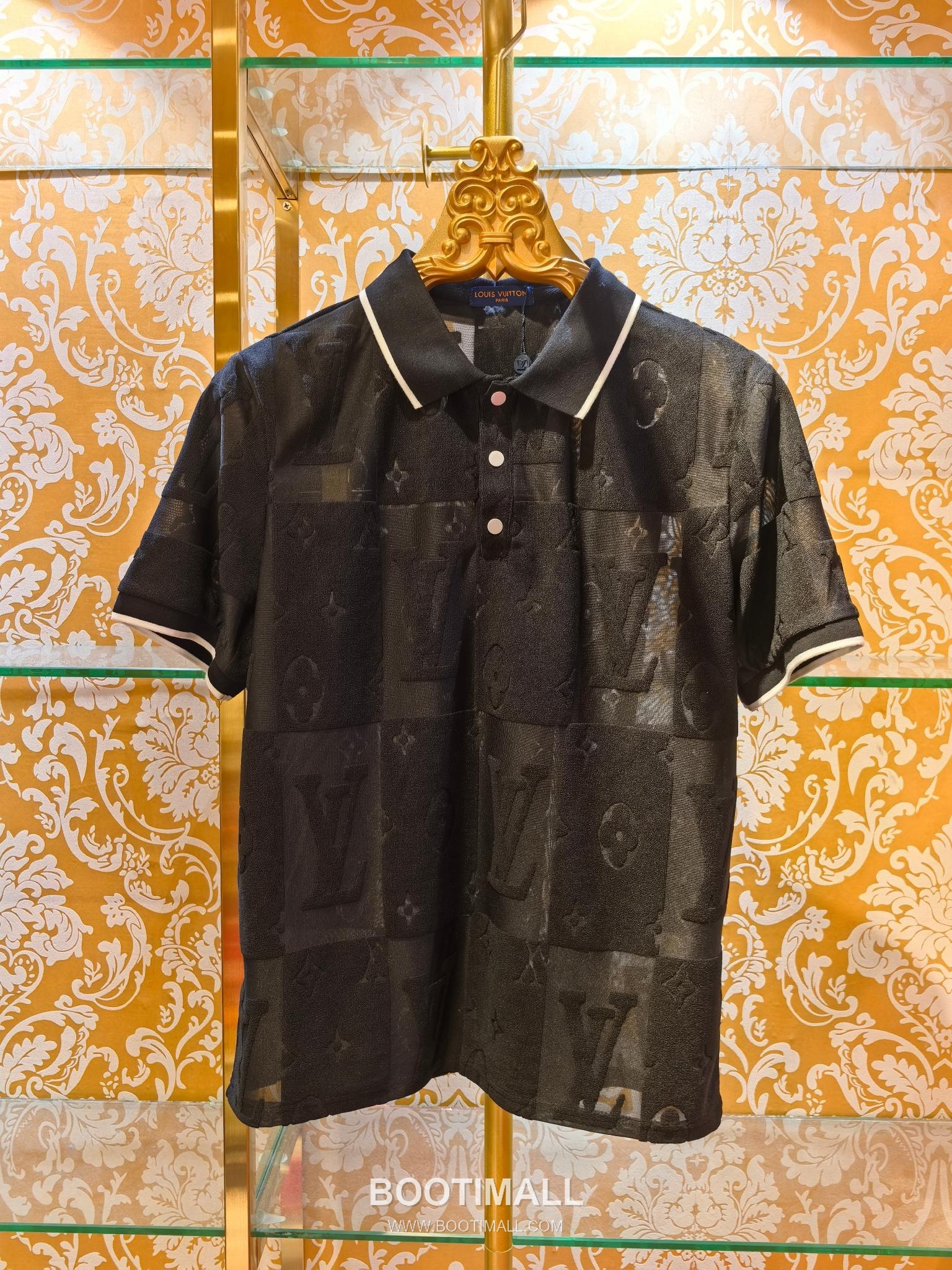 Louis Vuitton DG Jacquard Knit Polo White Polo Shirt 루이비통 DG 자카드 니트 폴로 화이트 폴로 셔츠 4