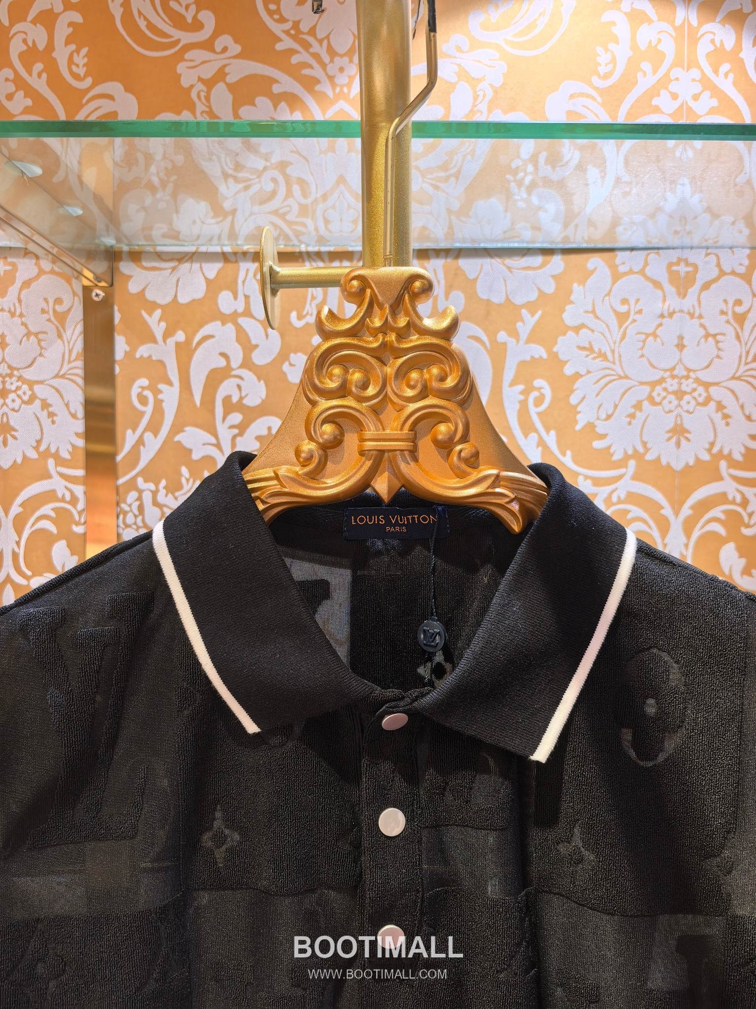 Louis Vuitton DG Jacquard Knit Polo White Polo Shirt 루이비통 DG 자카드 니트 폴로 화이트 폴로 셔츠 5