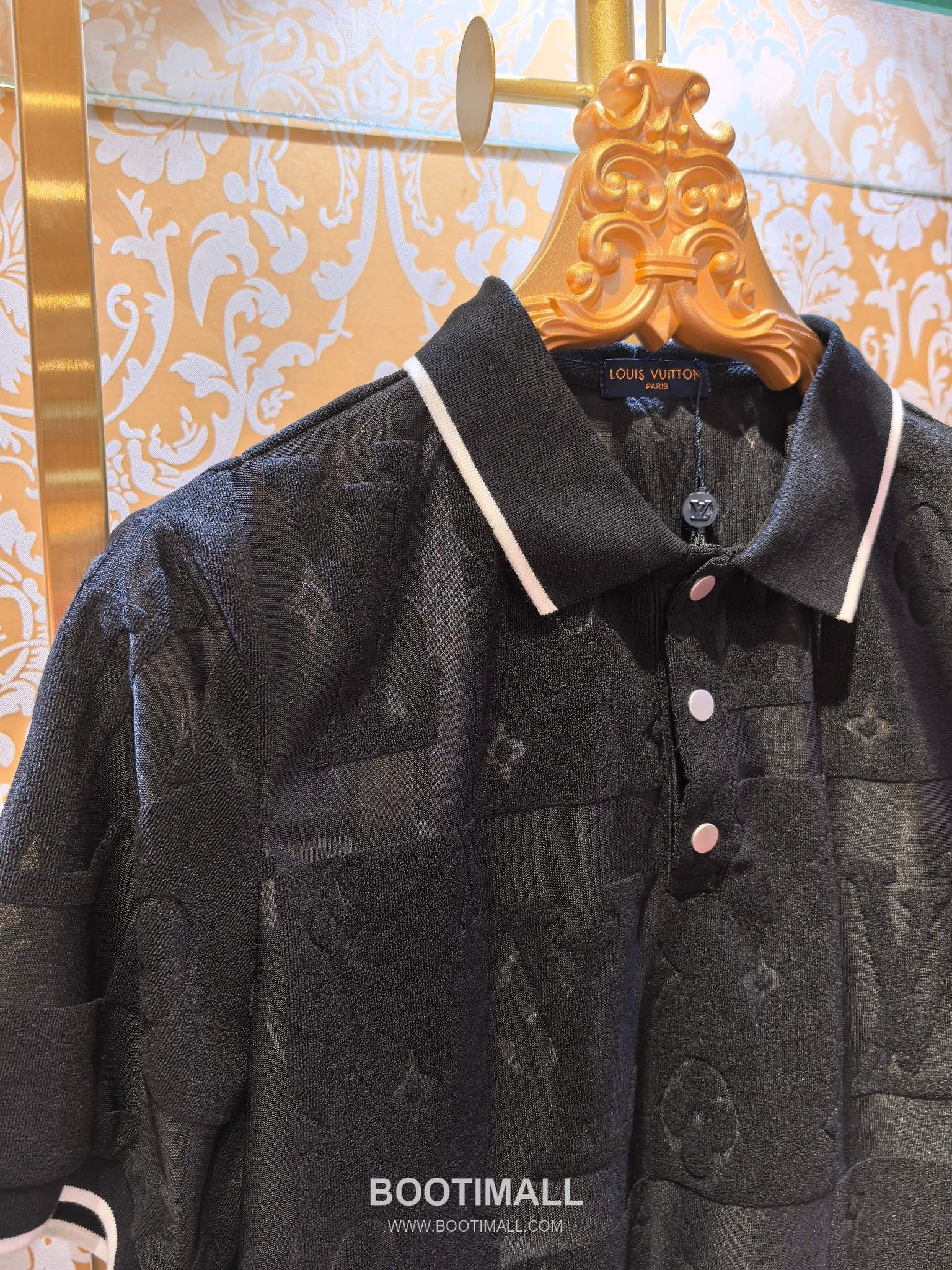 Louis Vuitton DG Jacquard Knit Polo White Polo Shirt 루이비통 DG 자카드 니트 폴로 화이트 폴로 셔츠 6