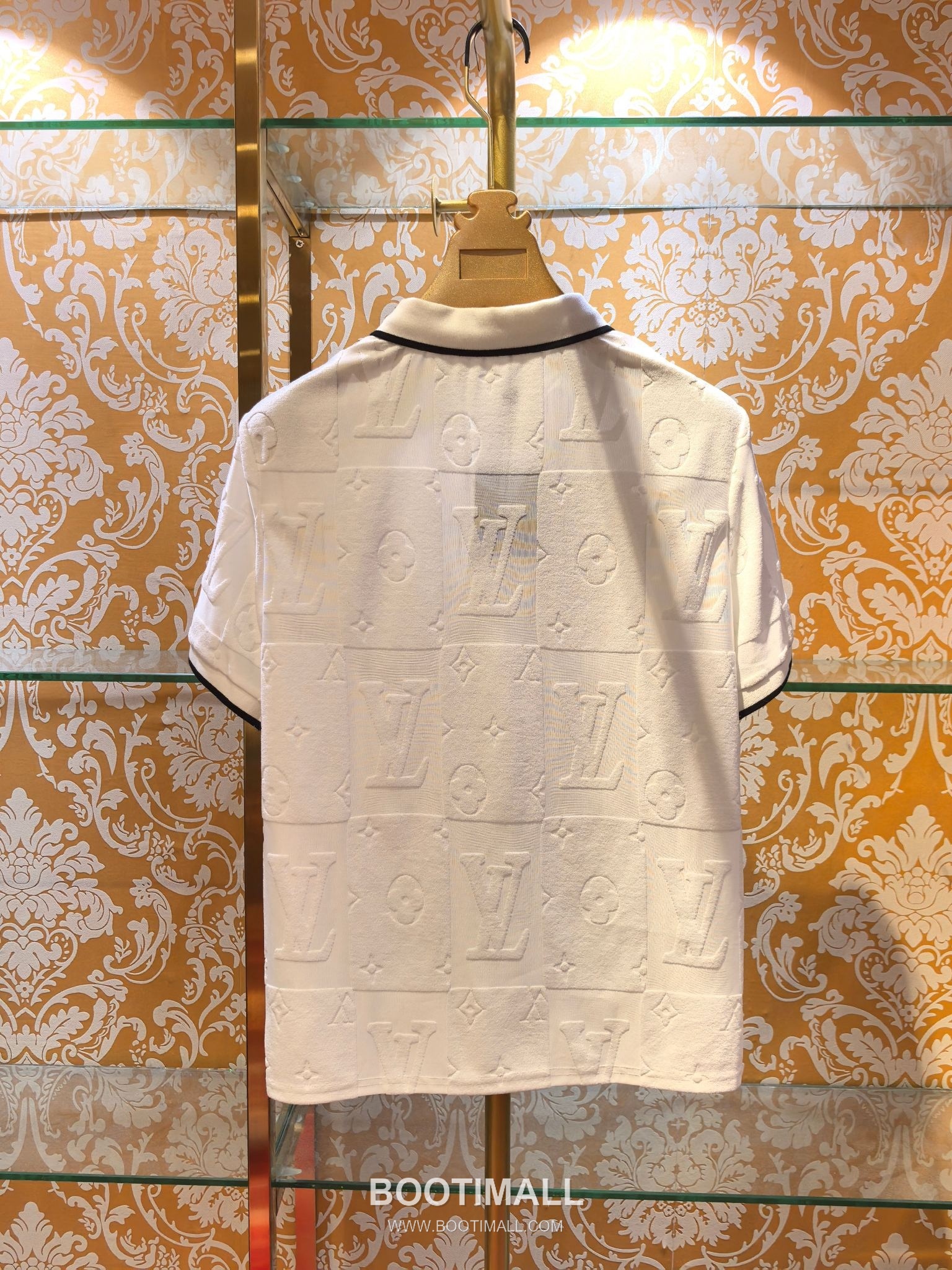 Louis Vuitton DG Jacquard Knit Polo White Polo Shirt 루이비통 DG 자카드 니트 폴로 화이트 폴로 셔츠 8