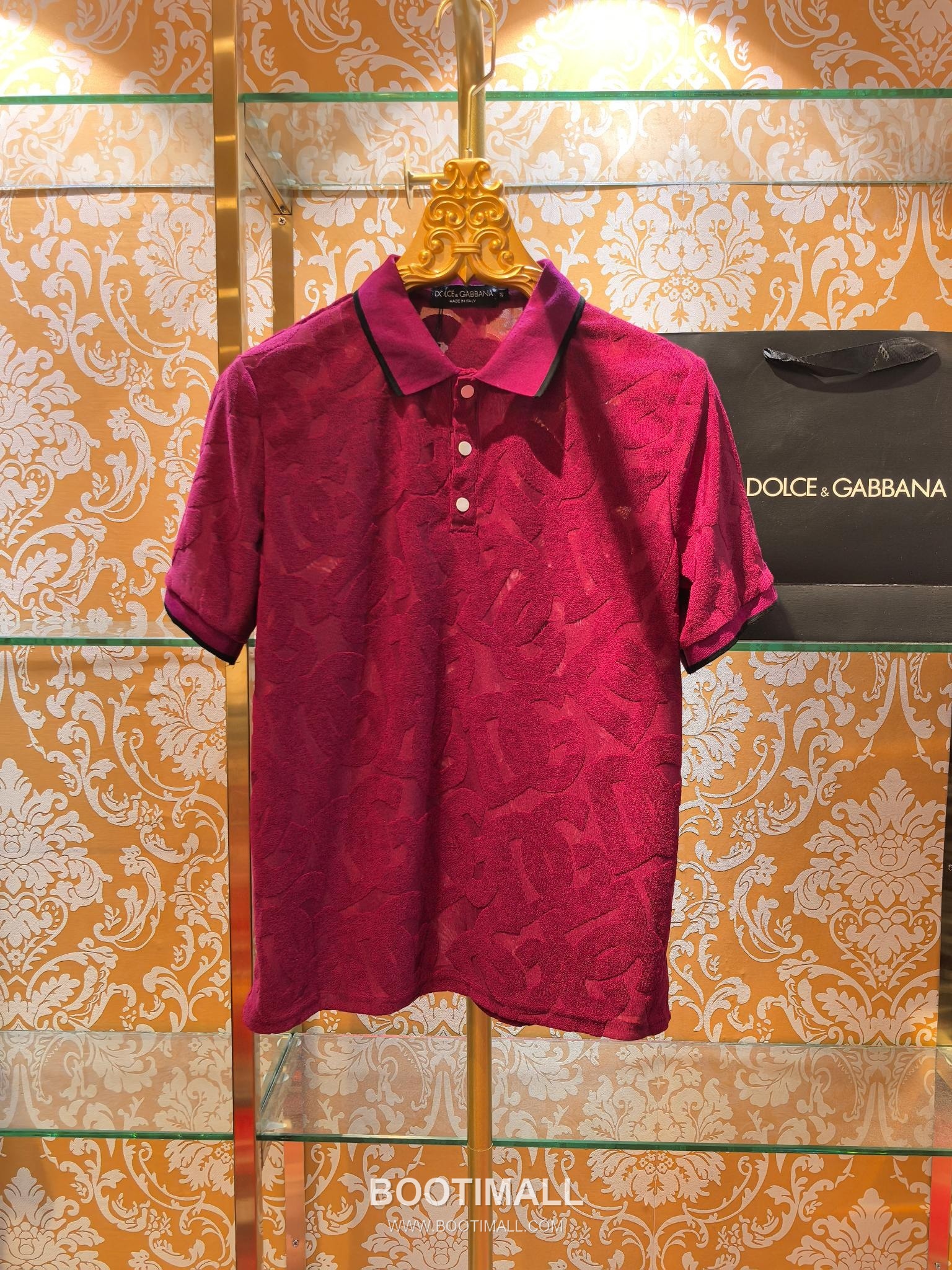 Dolce & Gabbana DG Jacquard Knit Polo Blue Polo Shirt 돌체앤가바나 DG 자카드 니트 폴로 블루 폴로 셔츠 2