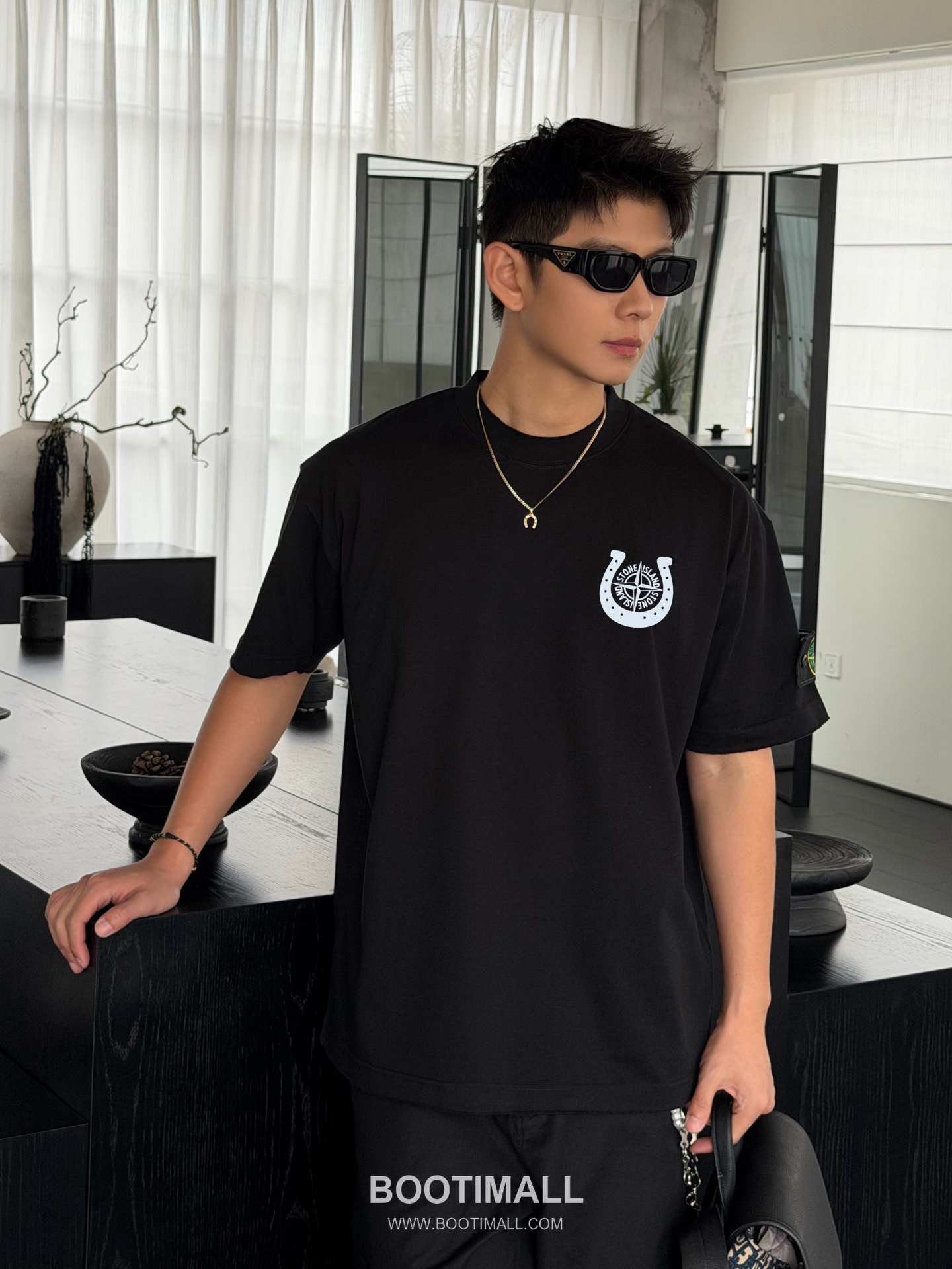 Stone Island 260g Crewneck Tee Black T-shirt 스톤아일랜드 260g 크루넥 티 블랙 티셔츠 3