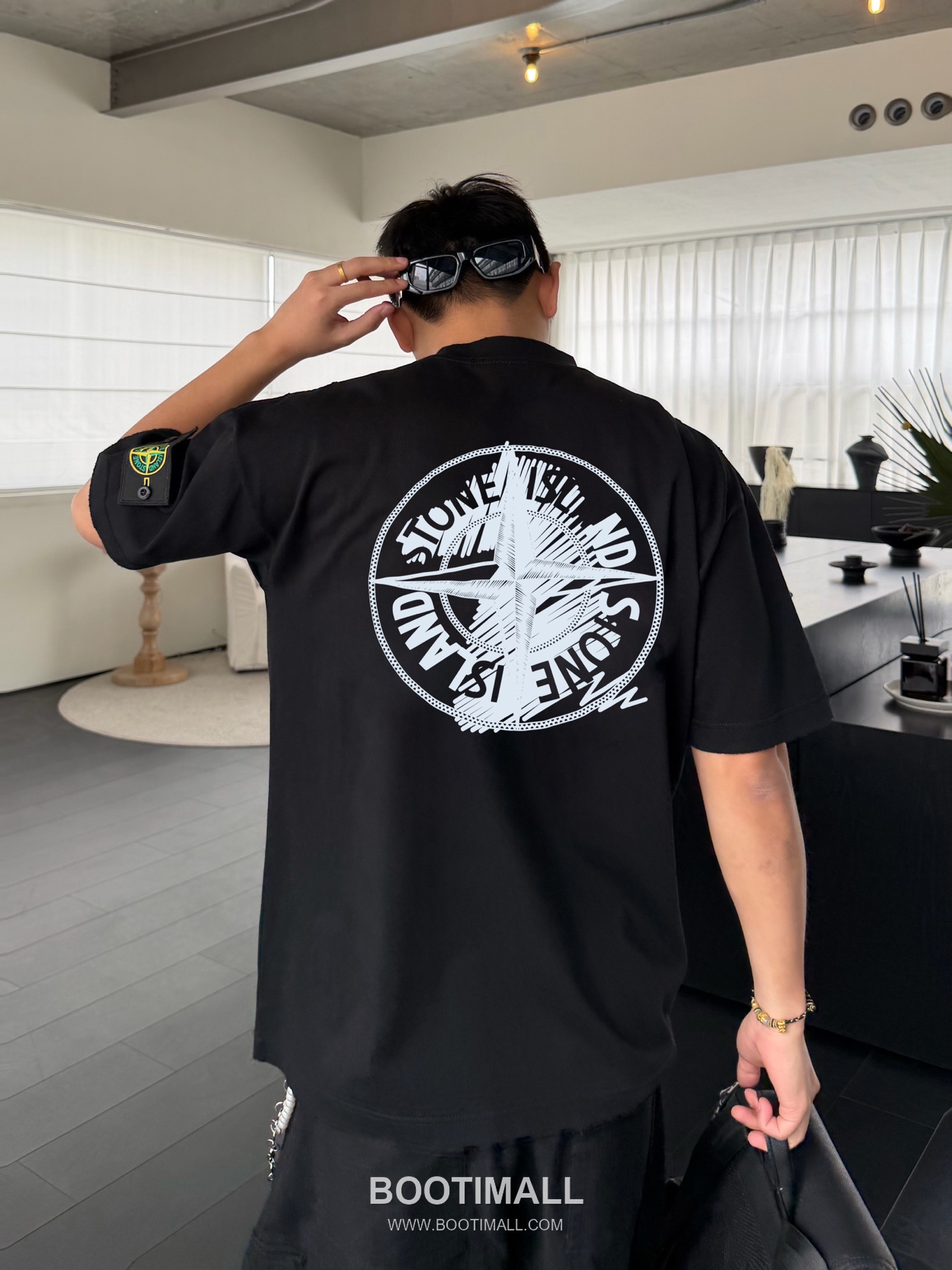 Stone Island 260g Crewneck Tee Black T-shirt 스톤아일랜드 260g 크루넥 티 블랙 티셔츠 6