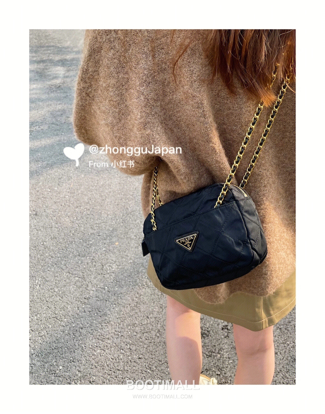 Prada Quilted Nylon Chain Crossbody Bag 1BD632 프라다 퀼팅 나일론 체인 크로스백 19cm 1