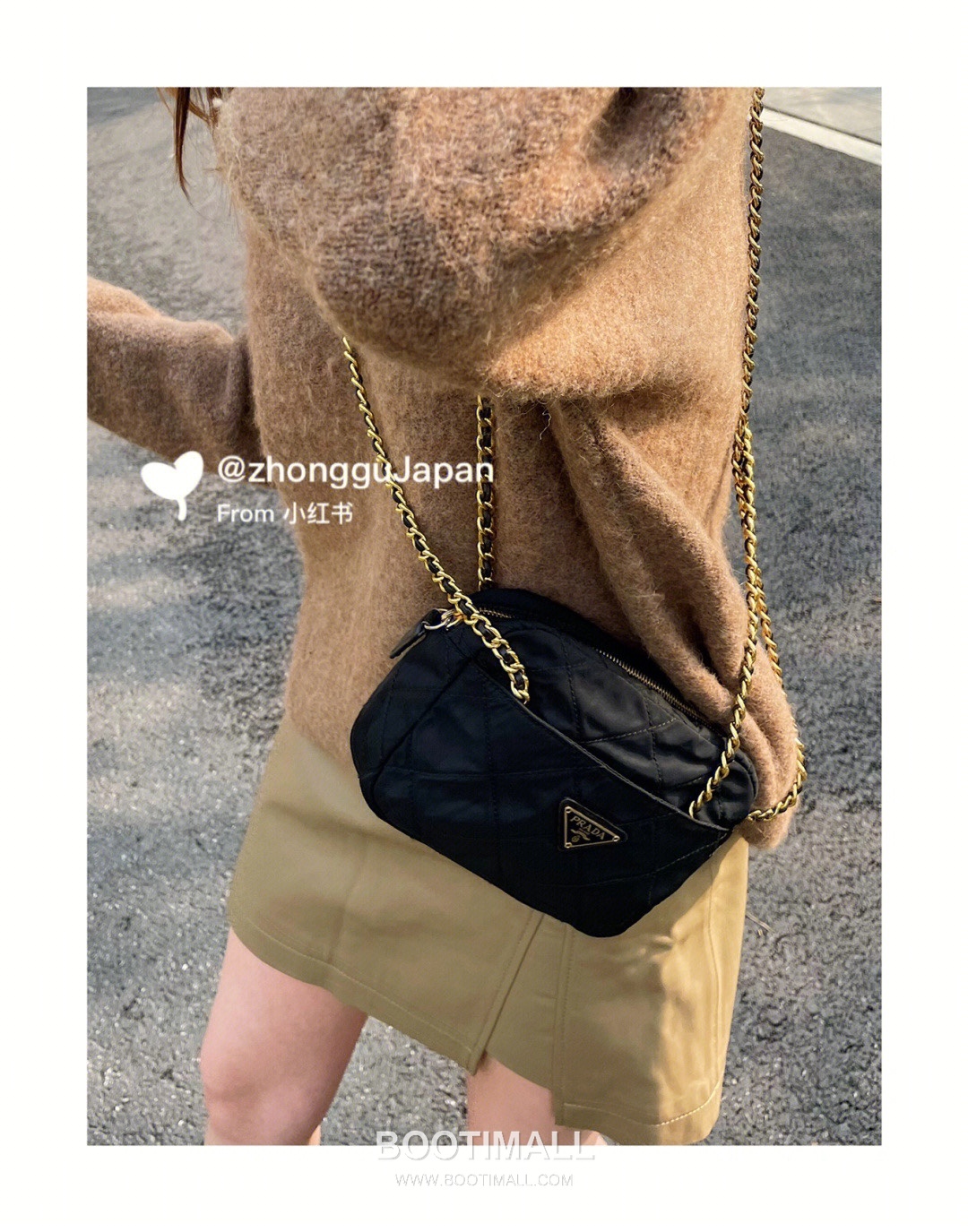 Prada Quilted Nylon Chain Crossbody Bag 1BD632 프라다 퀼팅 나일론 체인 크로스백 19cm 3