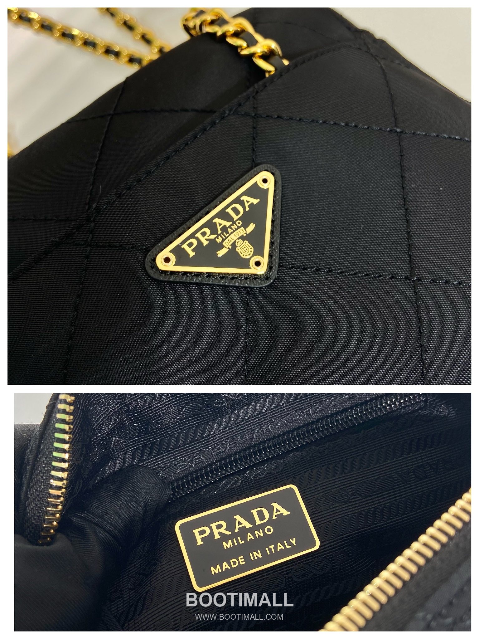 Prada Quilted Nylon Chain Crossbody Bag 1BD632 프라다 퀼팅 나일론 체인 크로스백 19cm 12