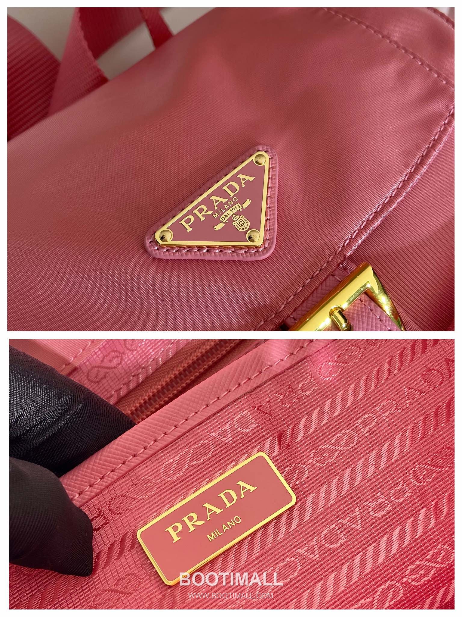 Prada Re-Nylon Backpack Re-Nylon and Leather Black 프라다 리나일론 백팩 1BZ677 리나일론과 레더 블랙 28cm 13