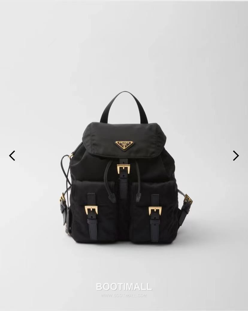 Prada Re-Nylon Backpack Re-Nylon and Leather Black 프라다 리나일론 백팩 1BZ677 리나일론과 레더 블랙 28cm 1