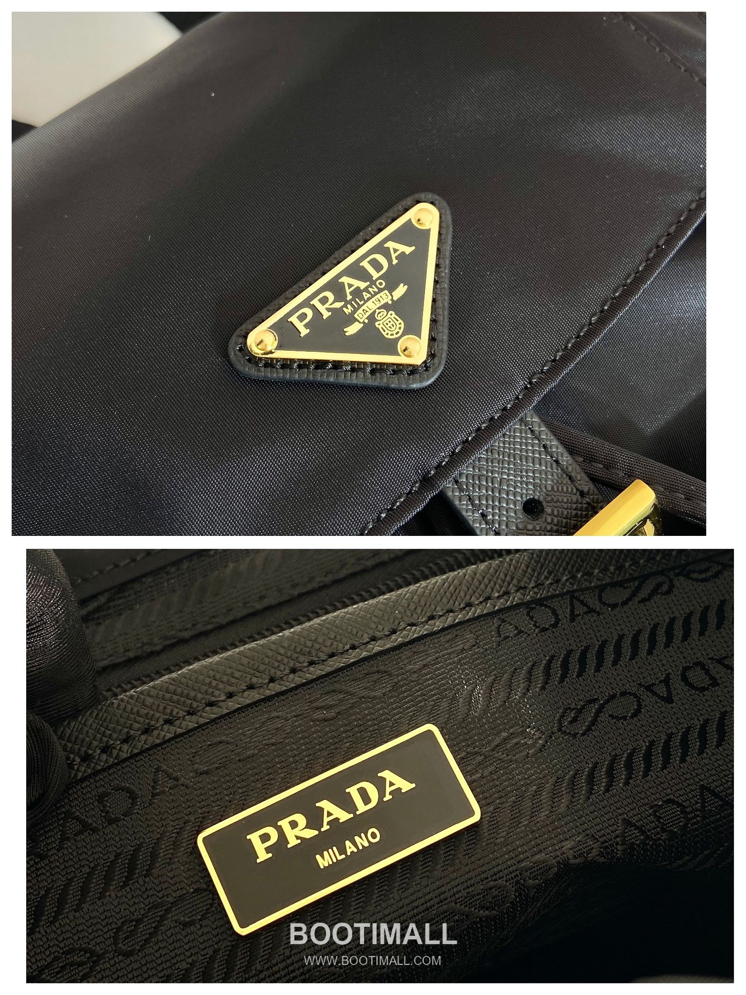 Prada Re-Nylon Backpack Re-Nylon and Leather Black 프라다 리나일론 백팩 1BZ677 리나일론과 레더 블랙 28cm 10