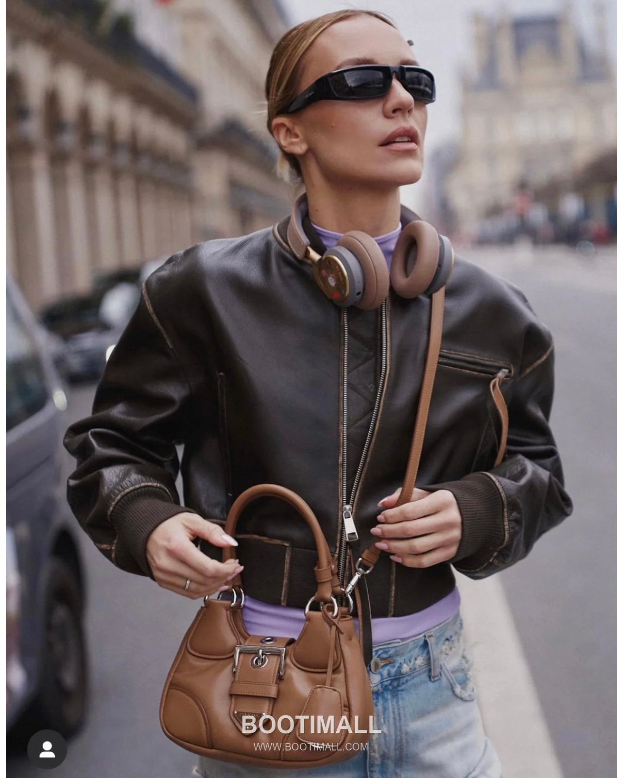 Prada Moon Small Lambskin Lambskin Leather Shoulder Bag 프라다 문 스몰 램스킨 램스킨 레더 숄더백 22.5cm 2