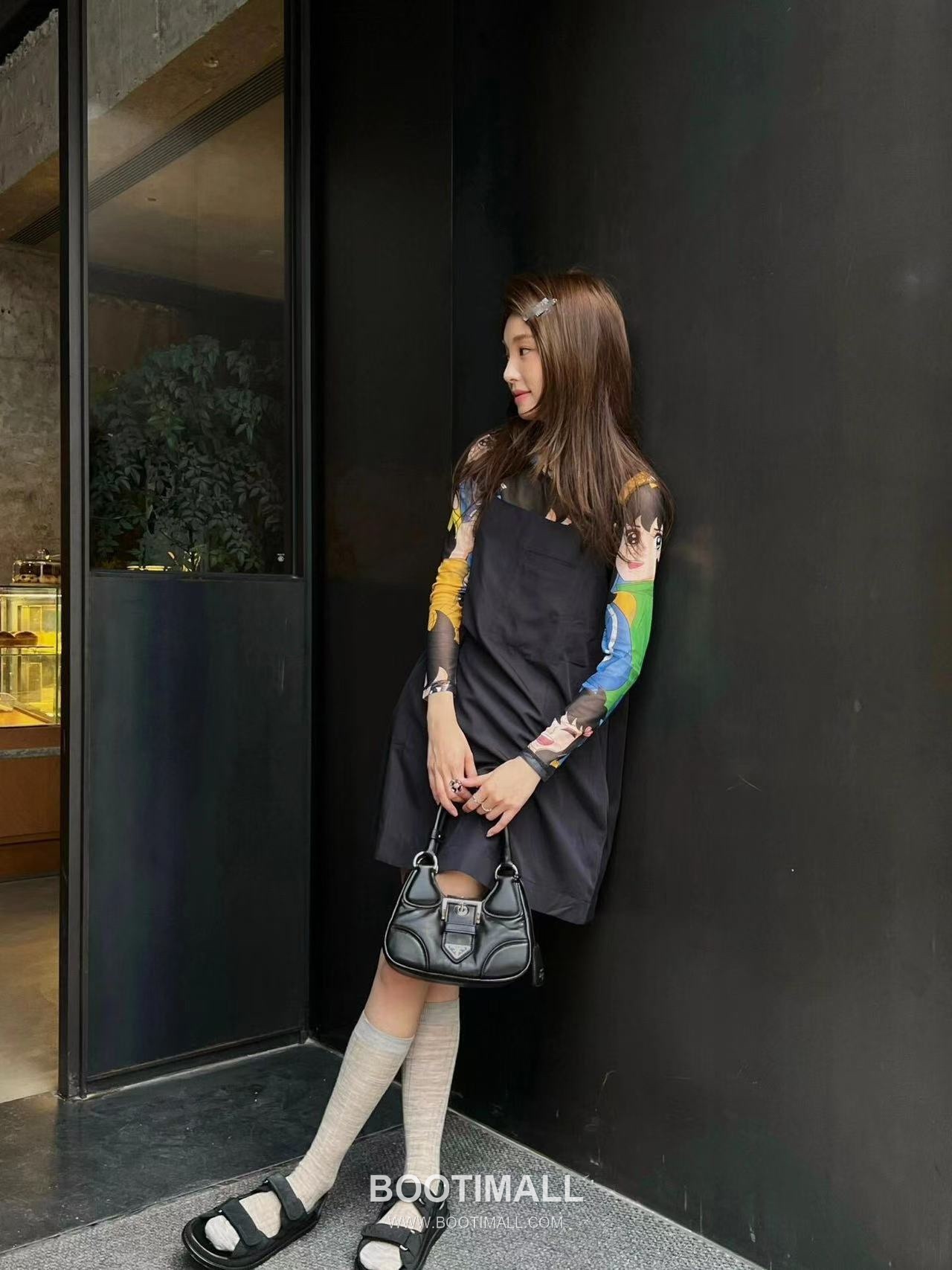 Prada Moon Leather Shoulder Bag 1BA381 프라다 문 램스킨 숄더백 22.5cm 2