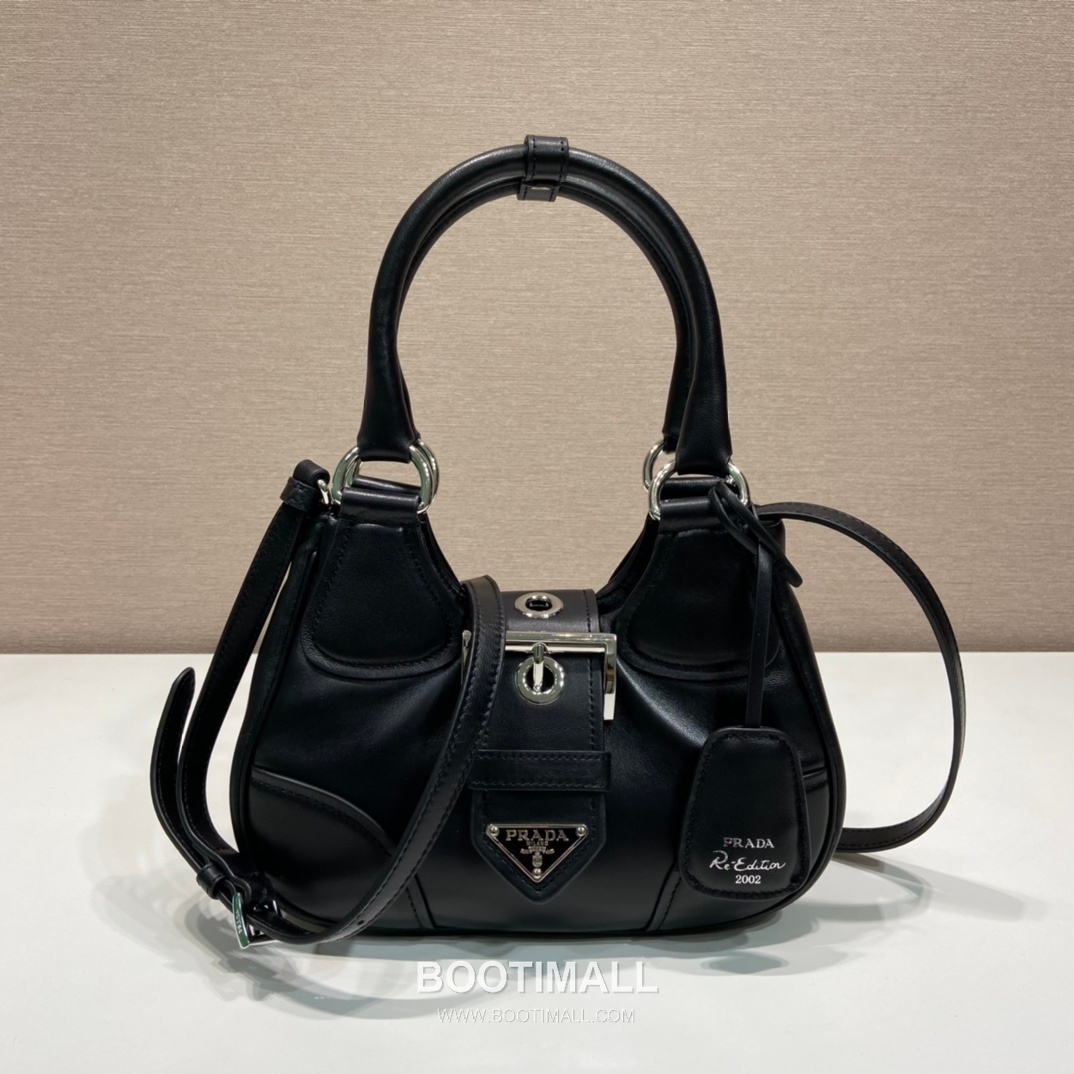 Prada Moon Leather Shoulder Bag 1BA381 프라다 문 램스킨 숄더백 22.5cm 6