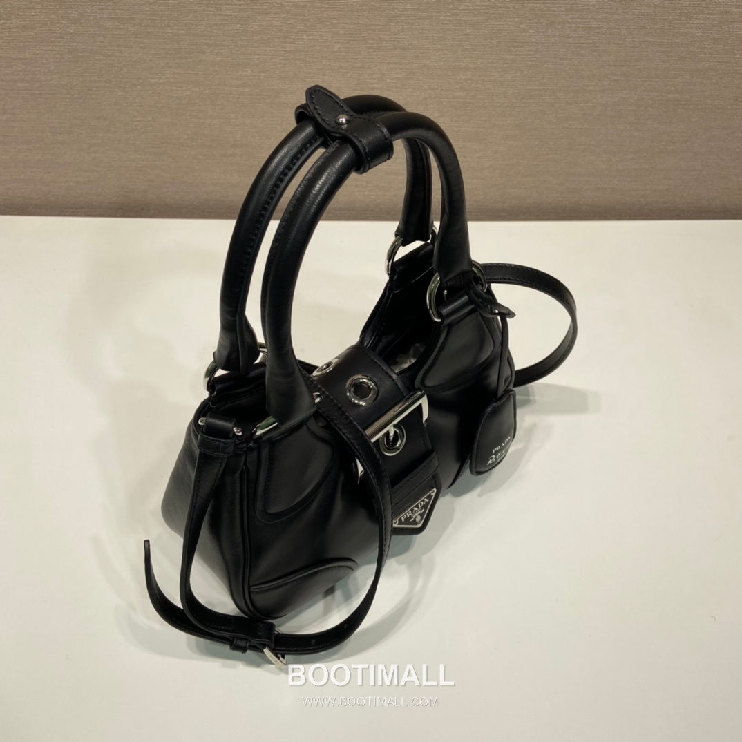 Prada Moon Leather Shoulder Bag 1BA381 프라다 문 램스킨 숄더백 22.5cm 7