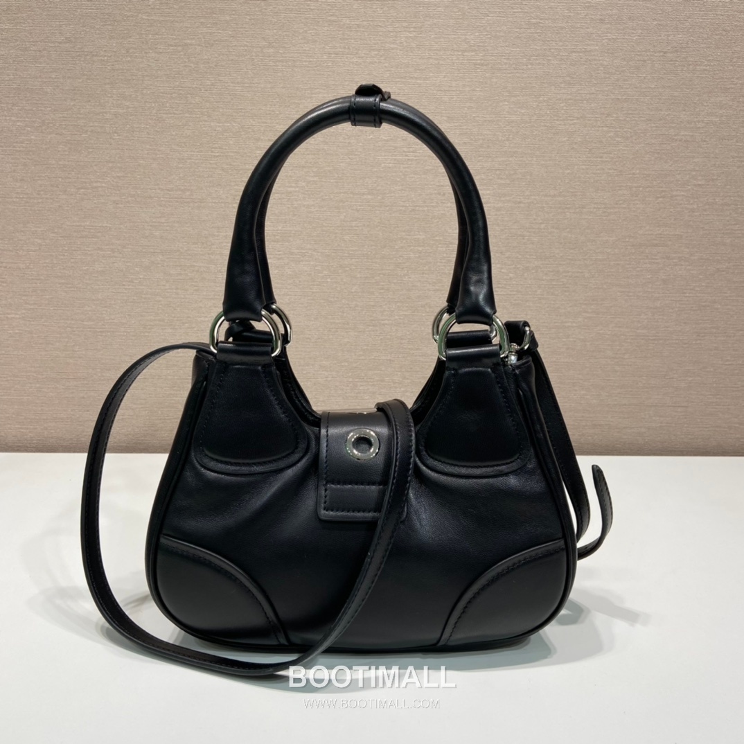 Prada Moon Leather Shoulder Bag 1BA381 프라다 문 램스킨 숄더백 22.5cm 8