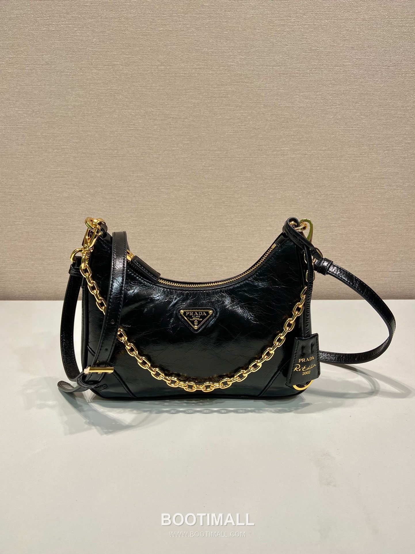 Prada Oiled Leather Hobo Bag 1BC204B 프라다 오일드 카우하이드 호보백 23cm 5