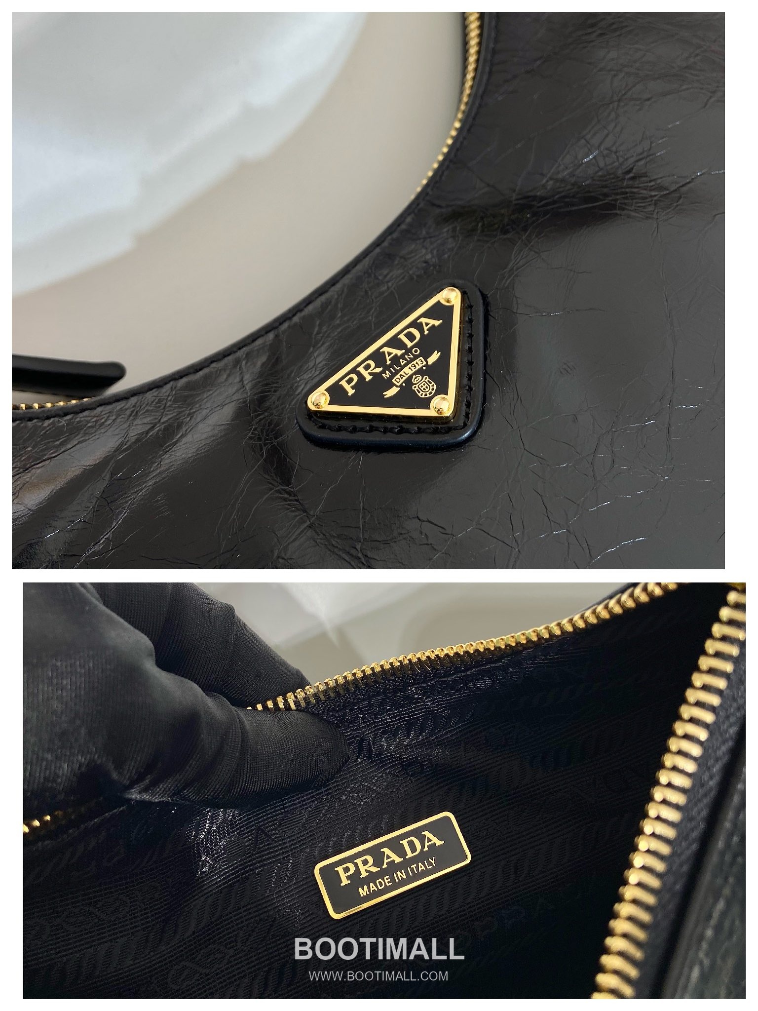 Prada Oiled Leather Hobo Bag 1BC204B 프라다 오일드 카우하이드 호보백 23cm 12