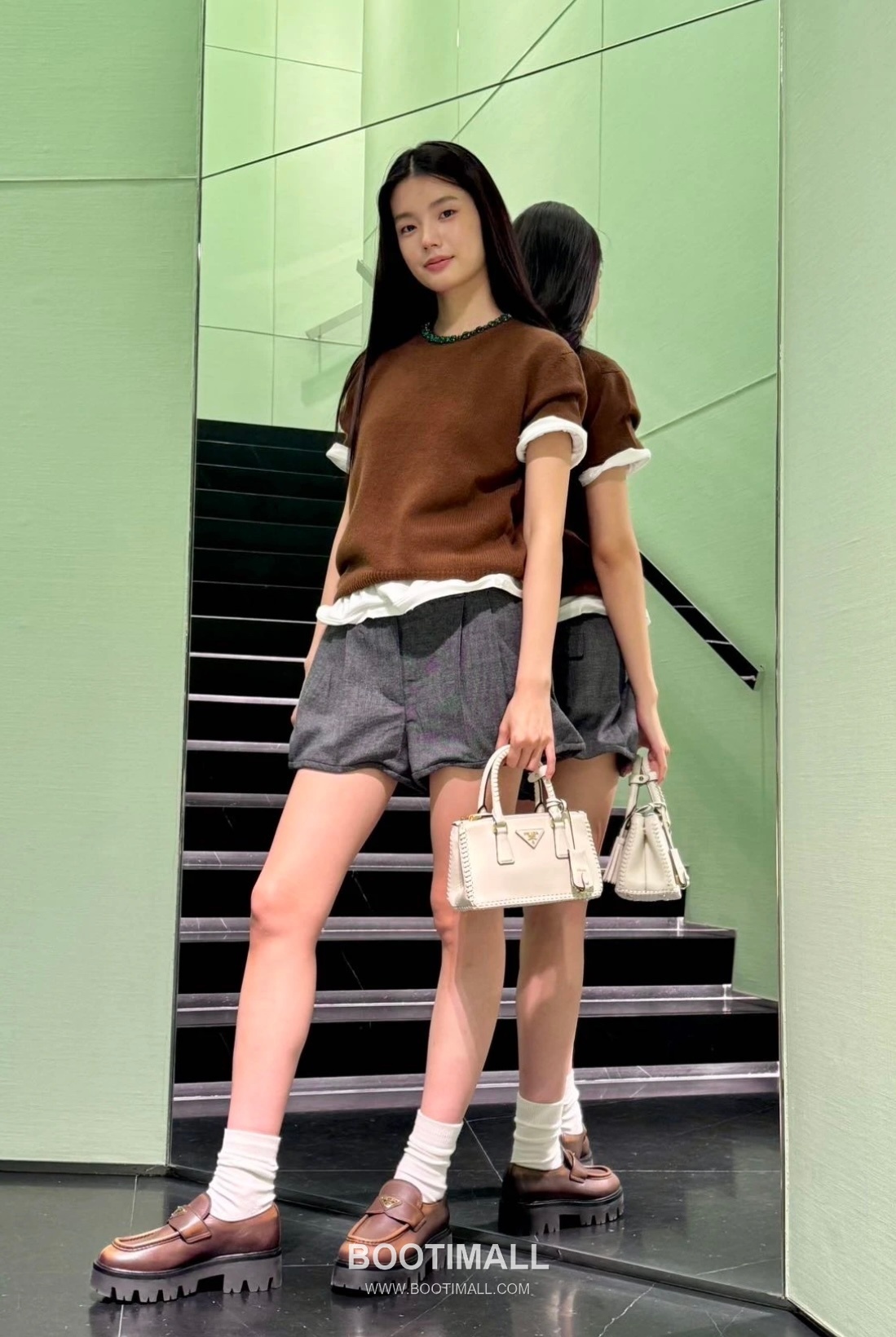 Prada Galleria Mini Intrecciato Calfskin Top Handle Bag 프라다 갤러리아 미니 인트레치아토 카프스킨 탑핸들백 21cm 2